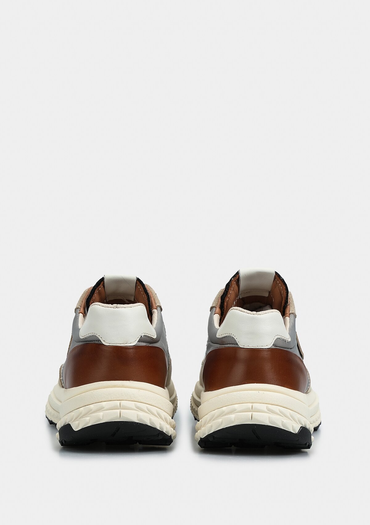 Bej Deri Erkek Sneaker