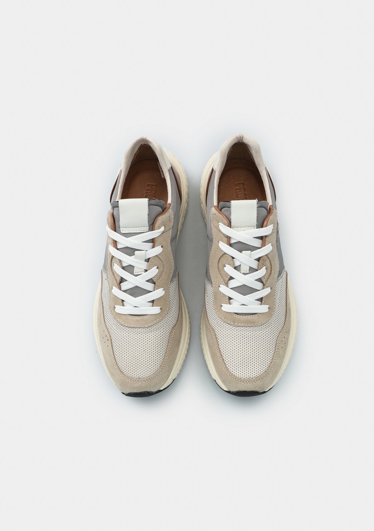 Bej Deri Erkek Sneaker