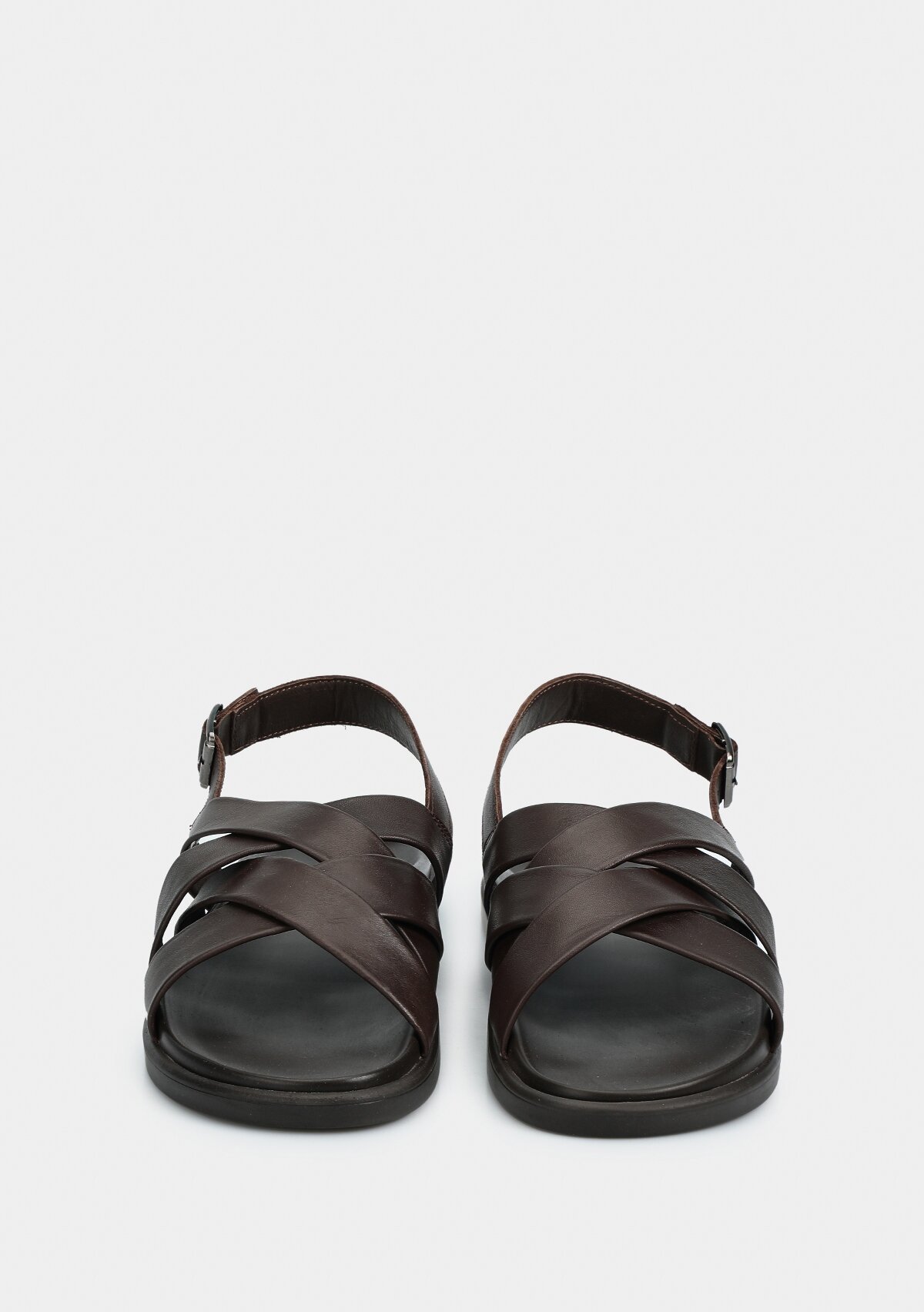 Kahve Deri Erkek Konfor Sandalet