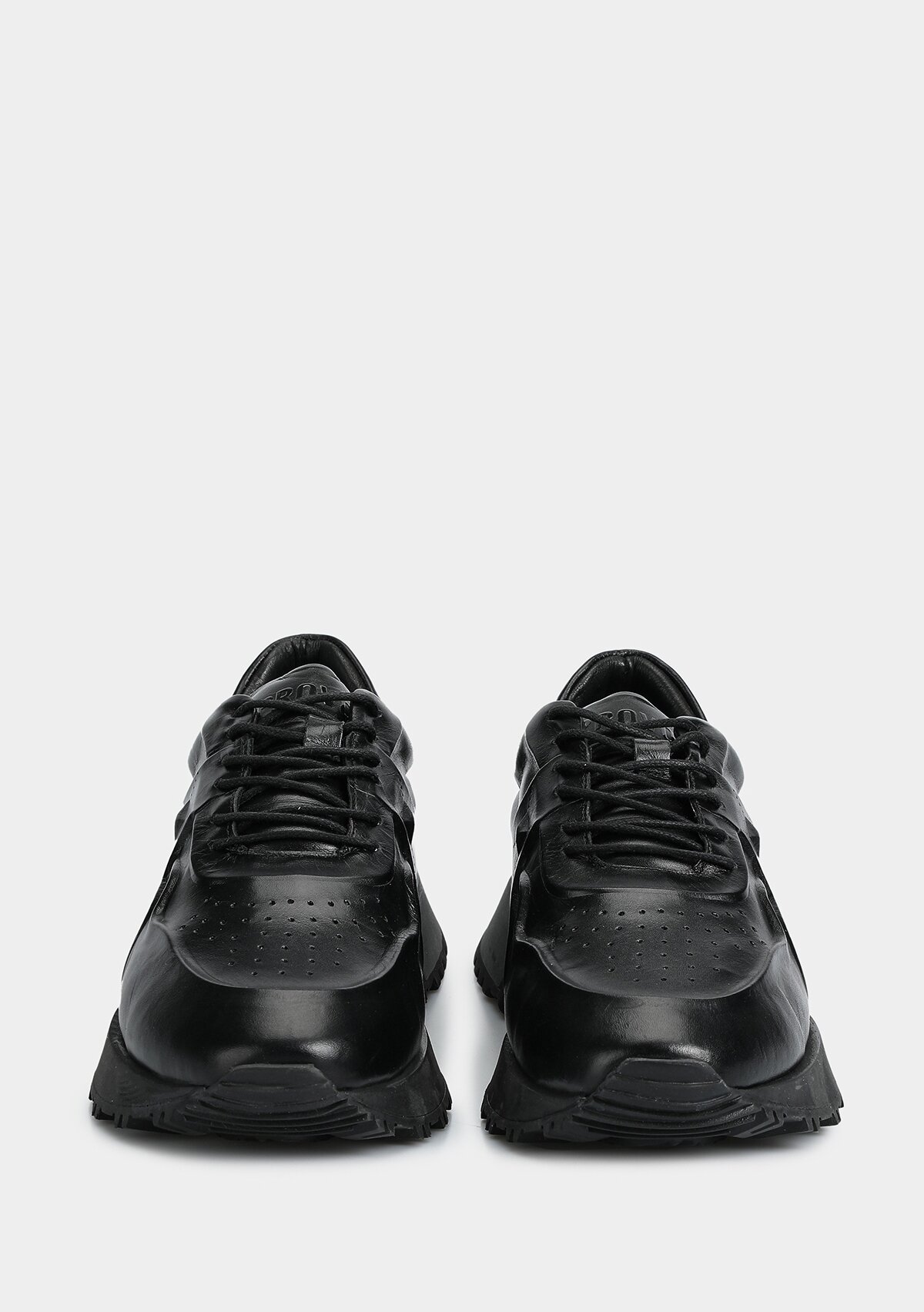 Siyah Deri Erkek Sneaker