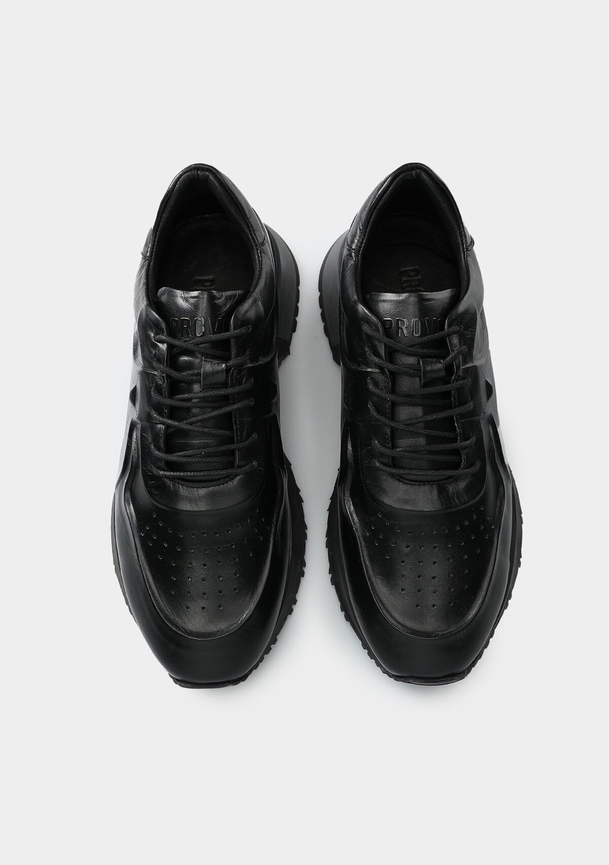 Siyah Deri Erkek Sneaker