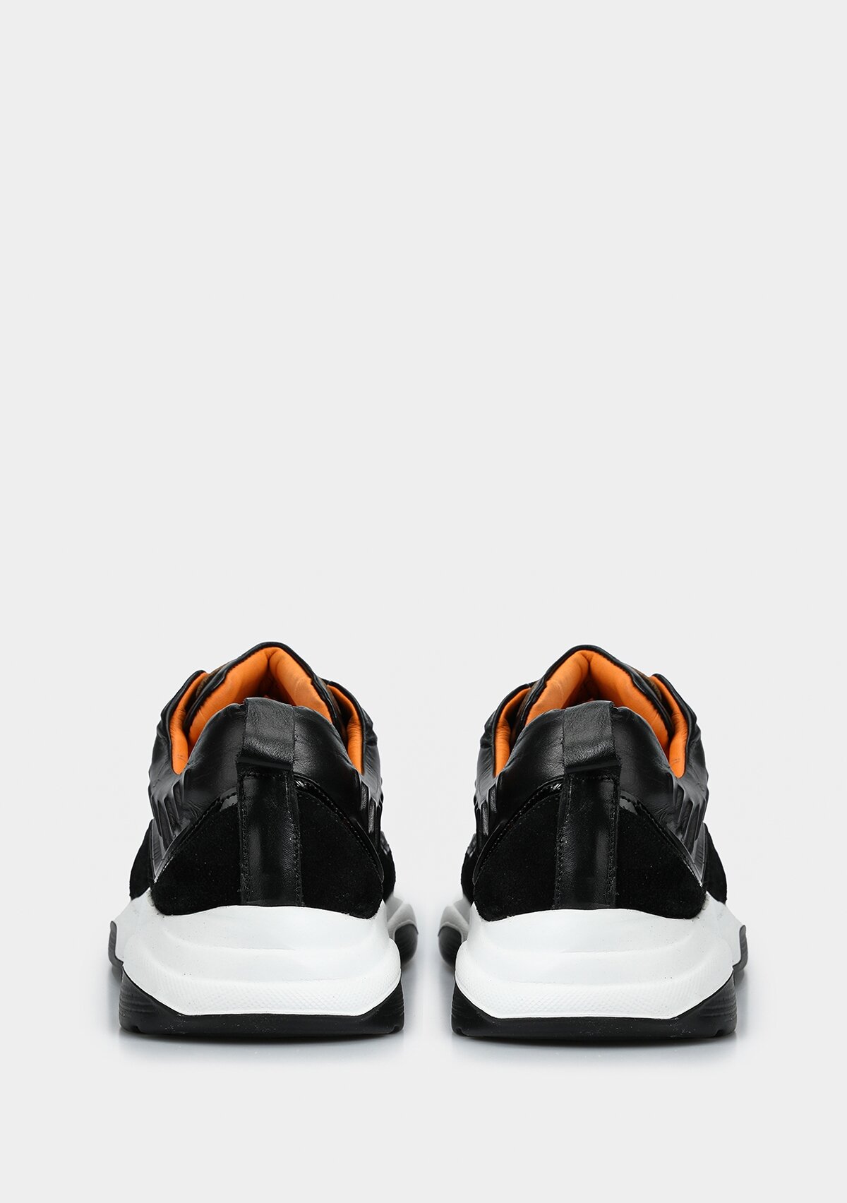 Siyah Deri Erkek Sneaker