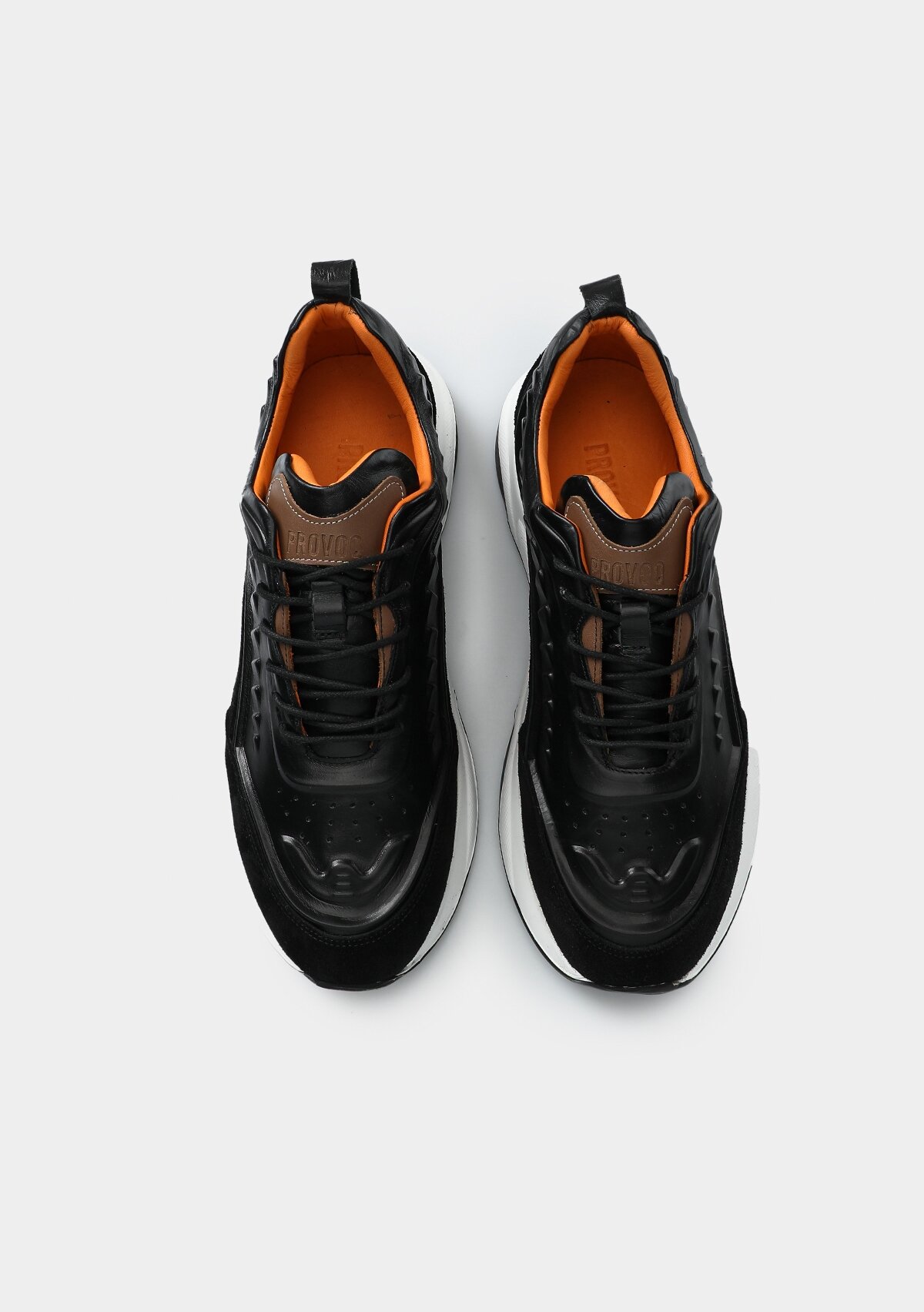 Siyah Deri Erkek Sneaker