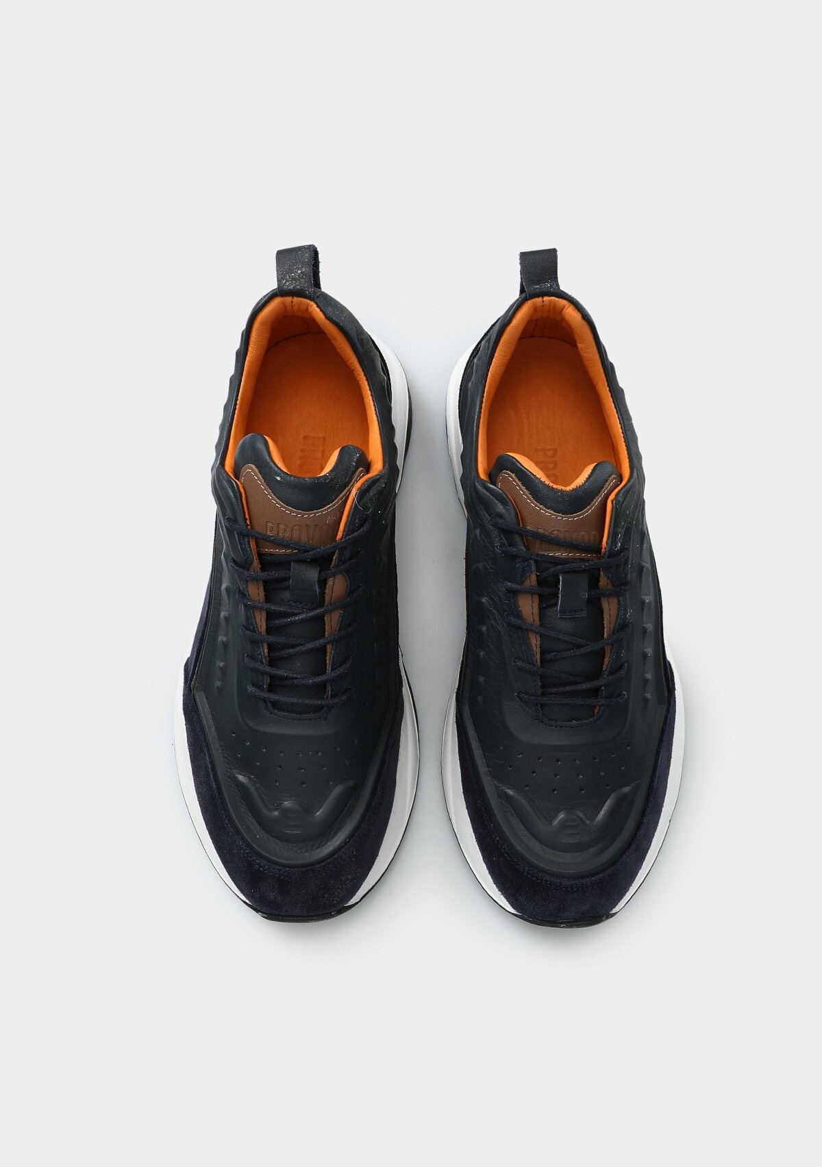 Lacivert Deri Erkek Sneaker