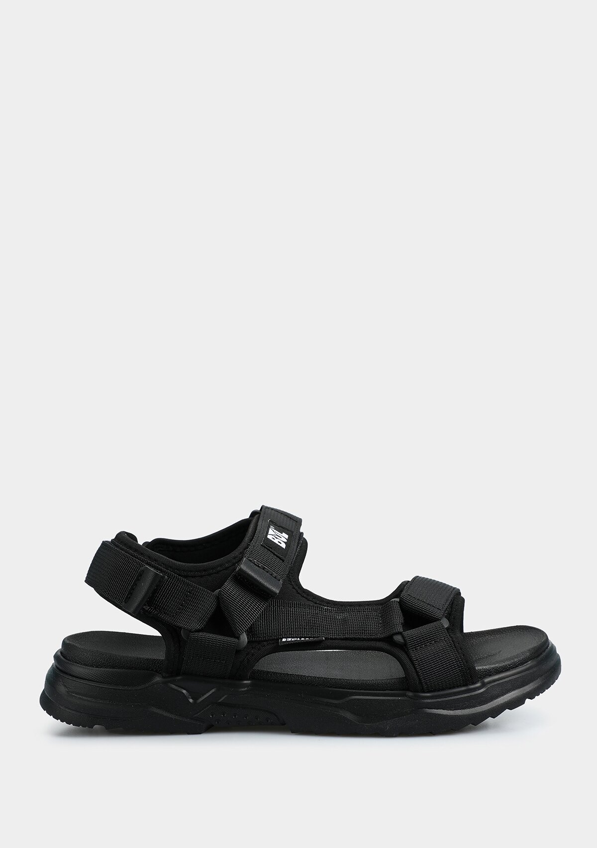 Siyah Erkek Düz Sandalet