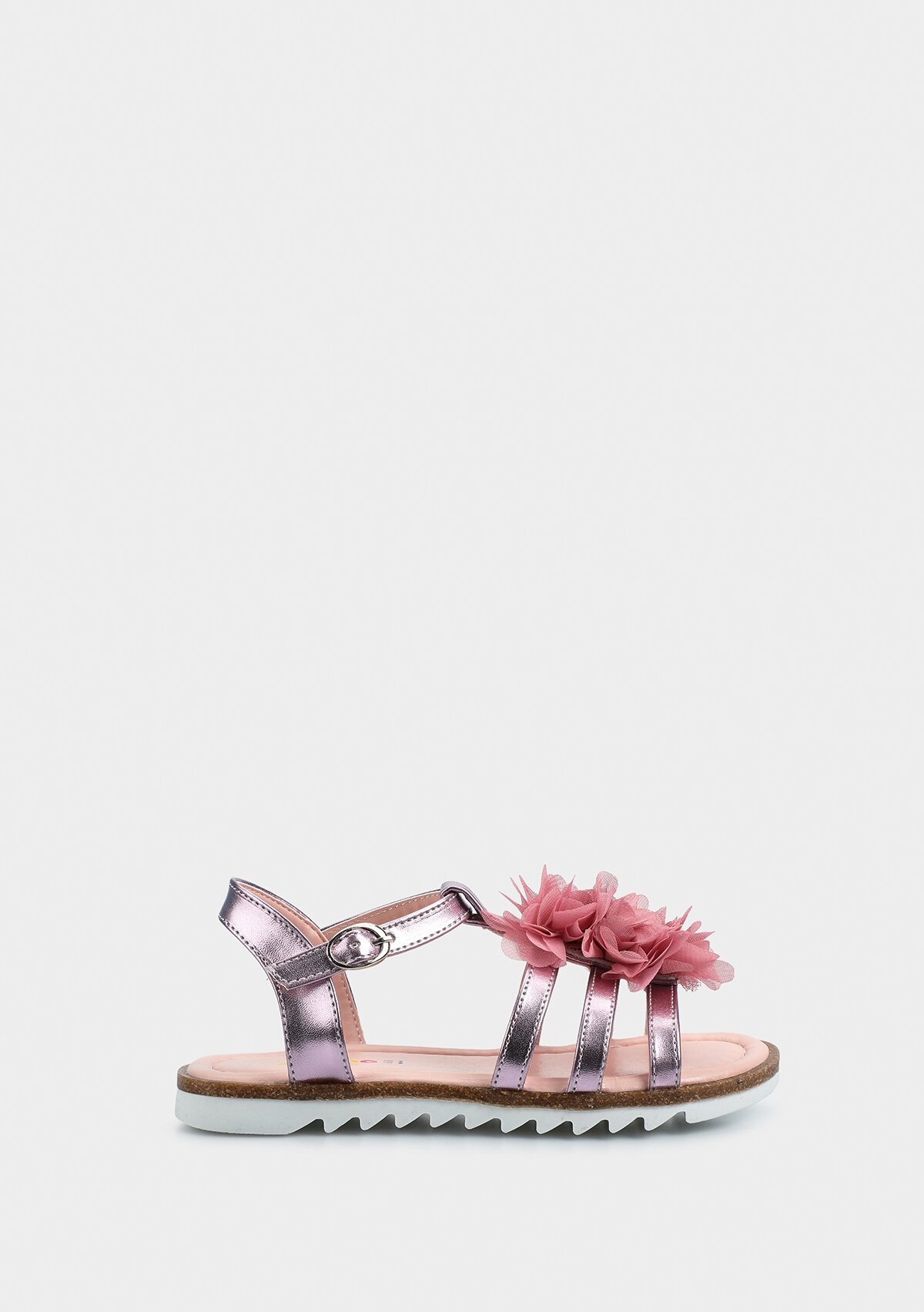 Lila Kız Çocuk Düz Sandalet