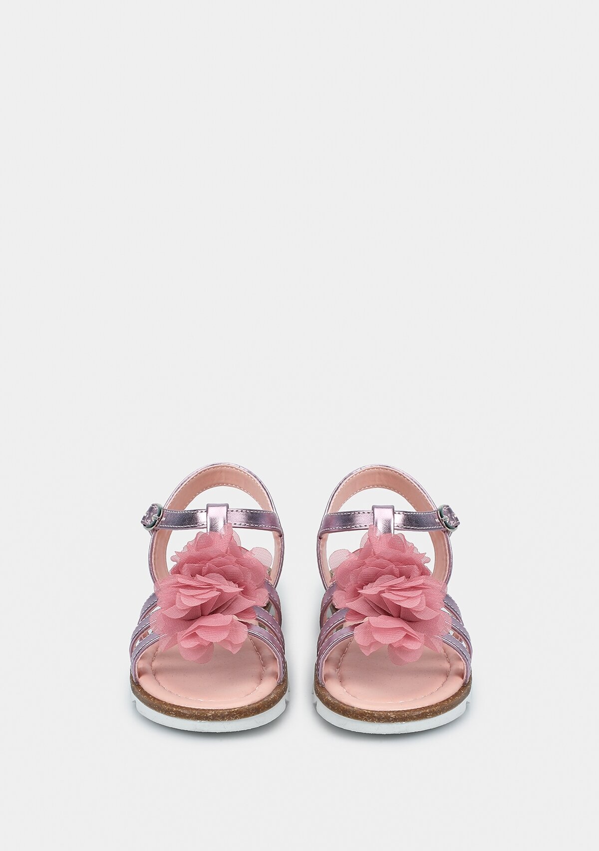 Lila Kız Çocuk Düz Sandalet