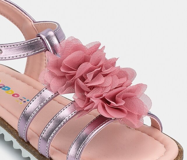 Lila Kız Çocuk Düz Sandalet