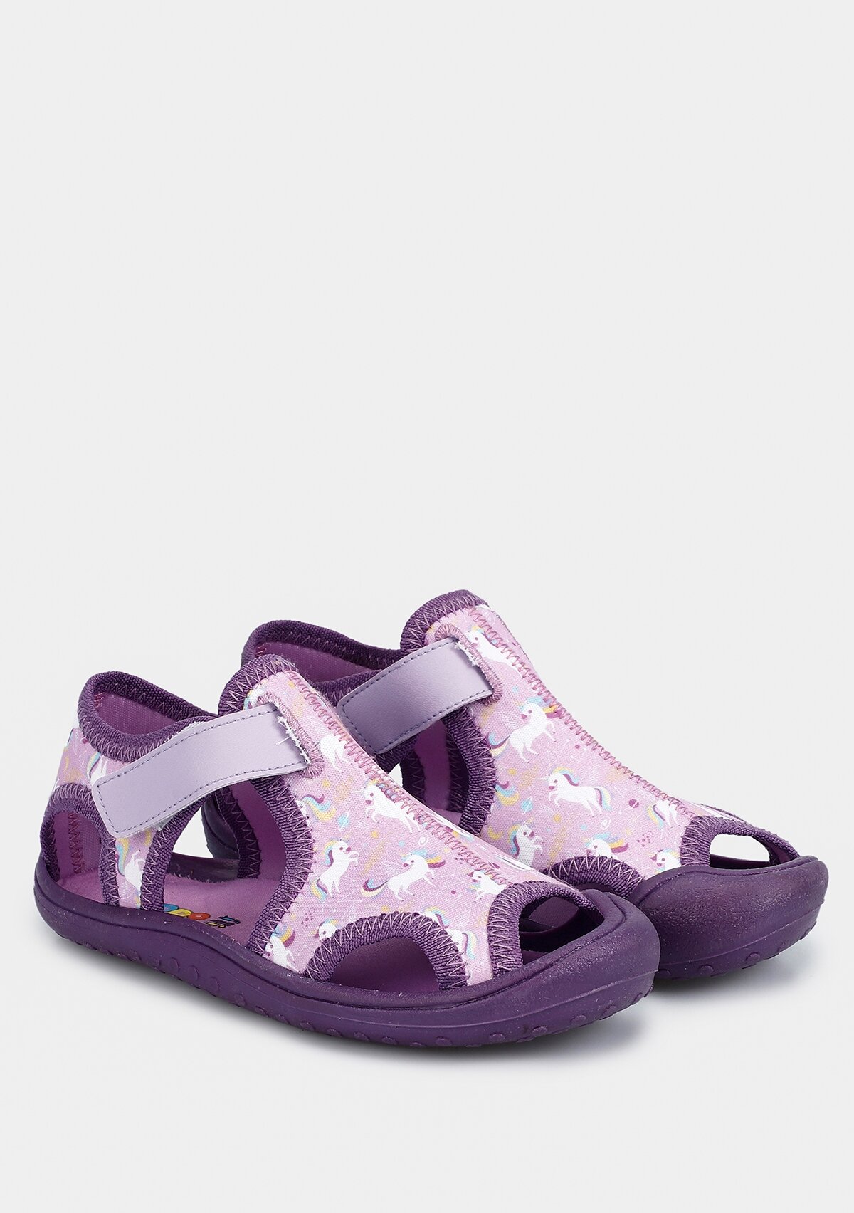 Lila Kız Çocuk Düz Sandalet