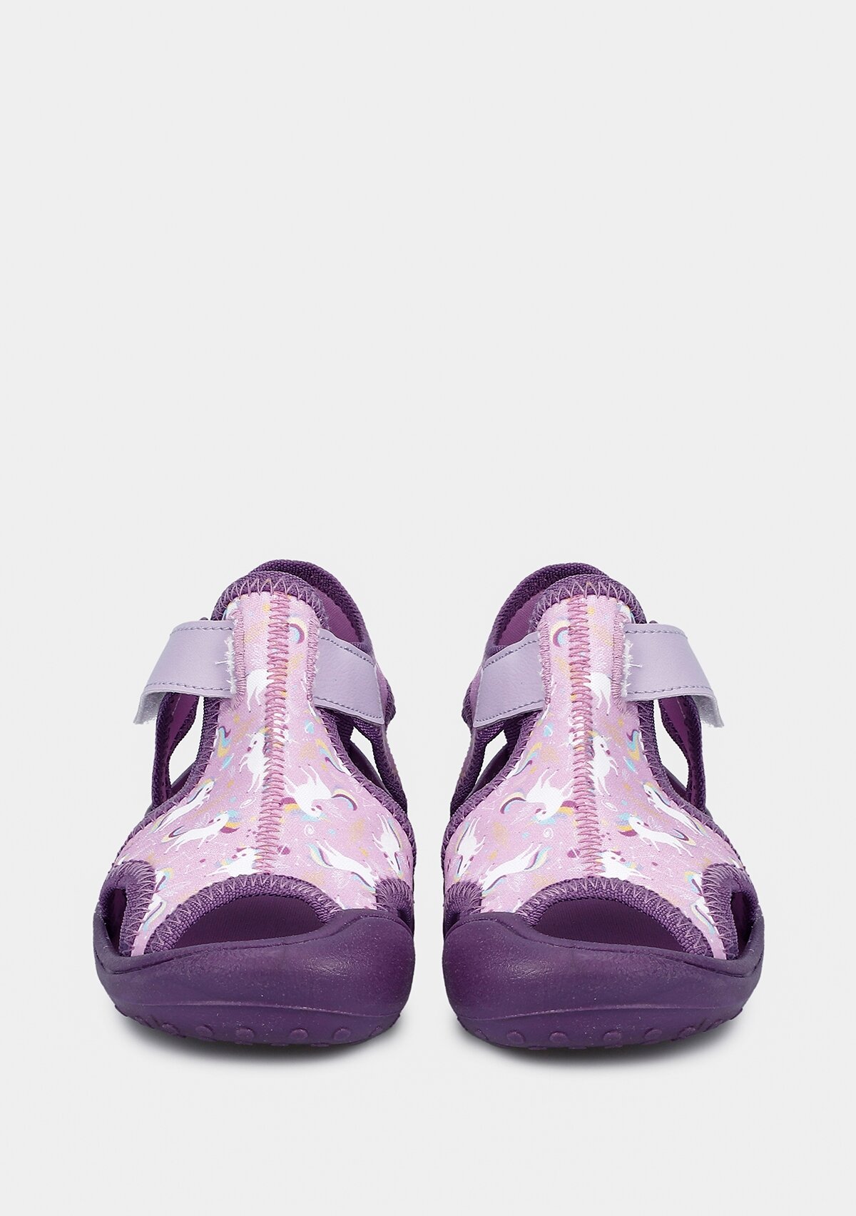 Lila Kız Çocuk Düz Sandalet