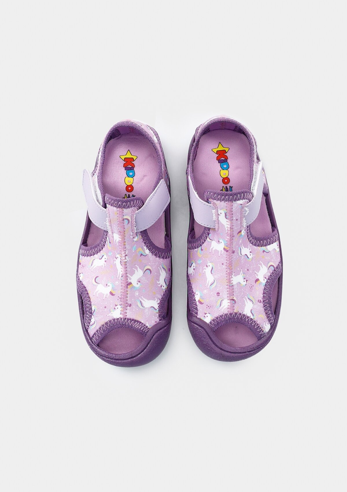 Lila Kız Çocuk Düz Sandalet