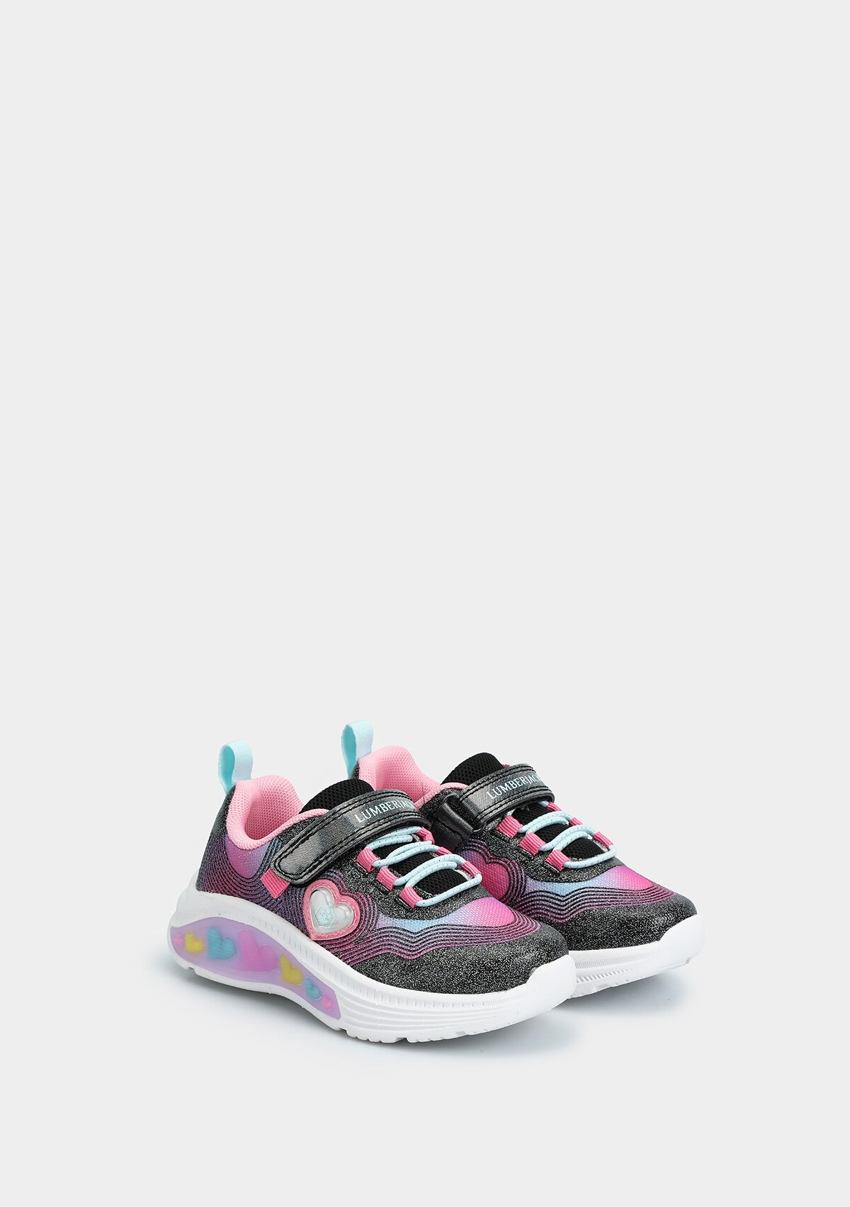 Wavy Siyah Deri Kız Çocuk Sneaker