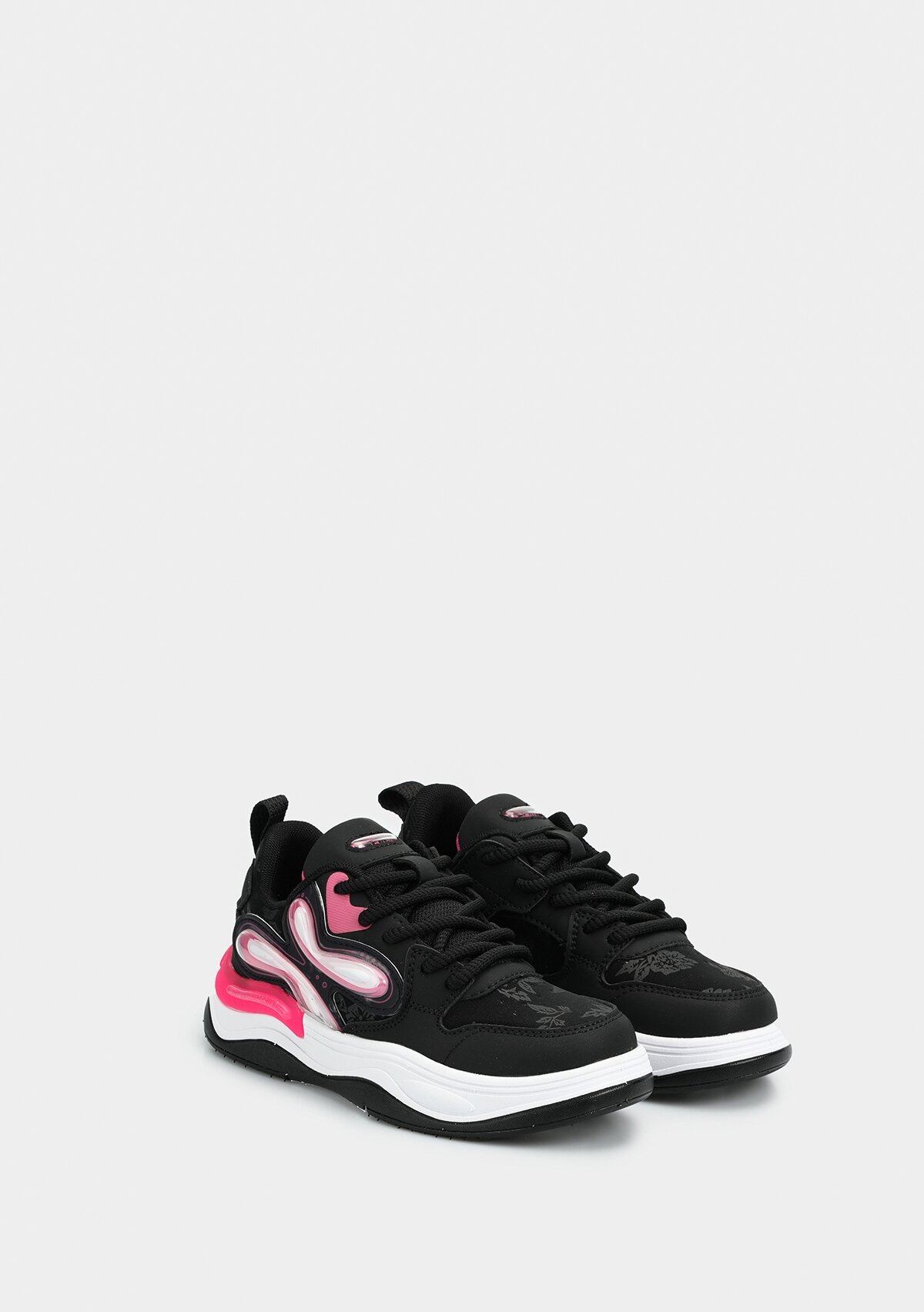 Siyah-Fuşya Kız Çocuk Sneaker