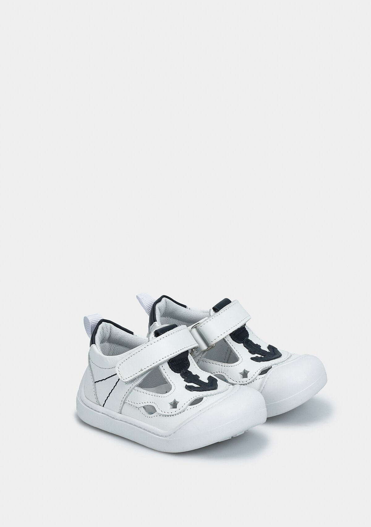 Beyaz Deri Erkek Çocuk Sneaker