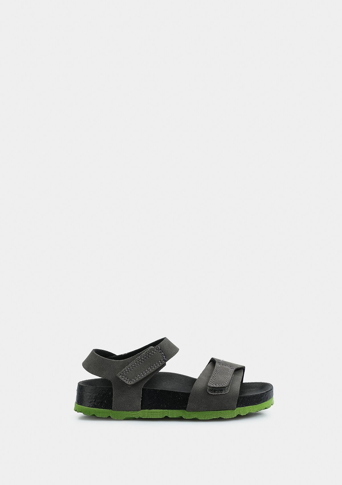 Siyah Erkek Çocuk Düz Sandalet