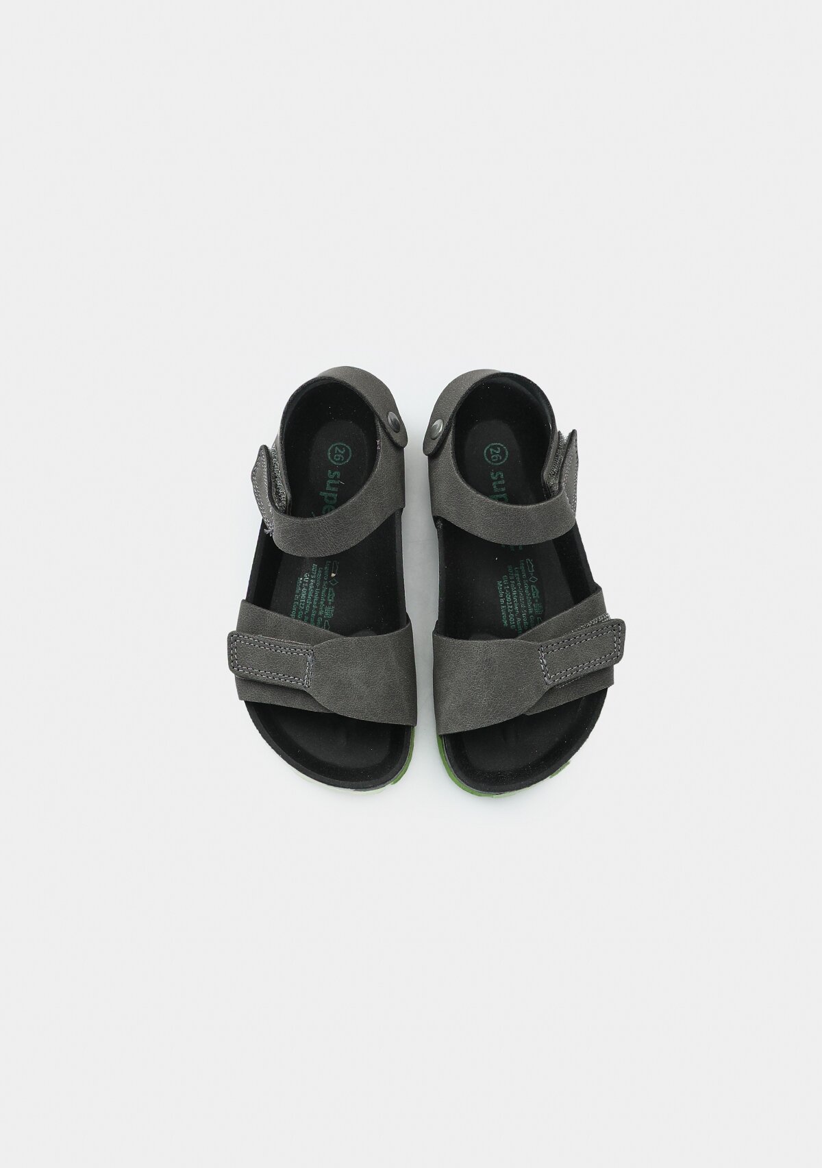 Siyah Erkek Çocuk Düz Sandalet