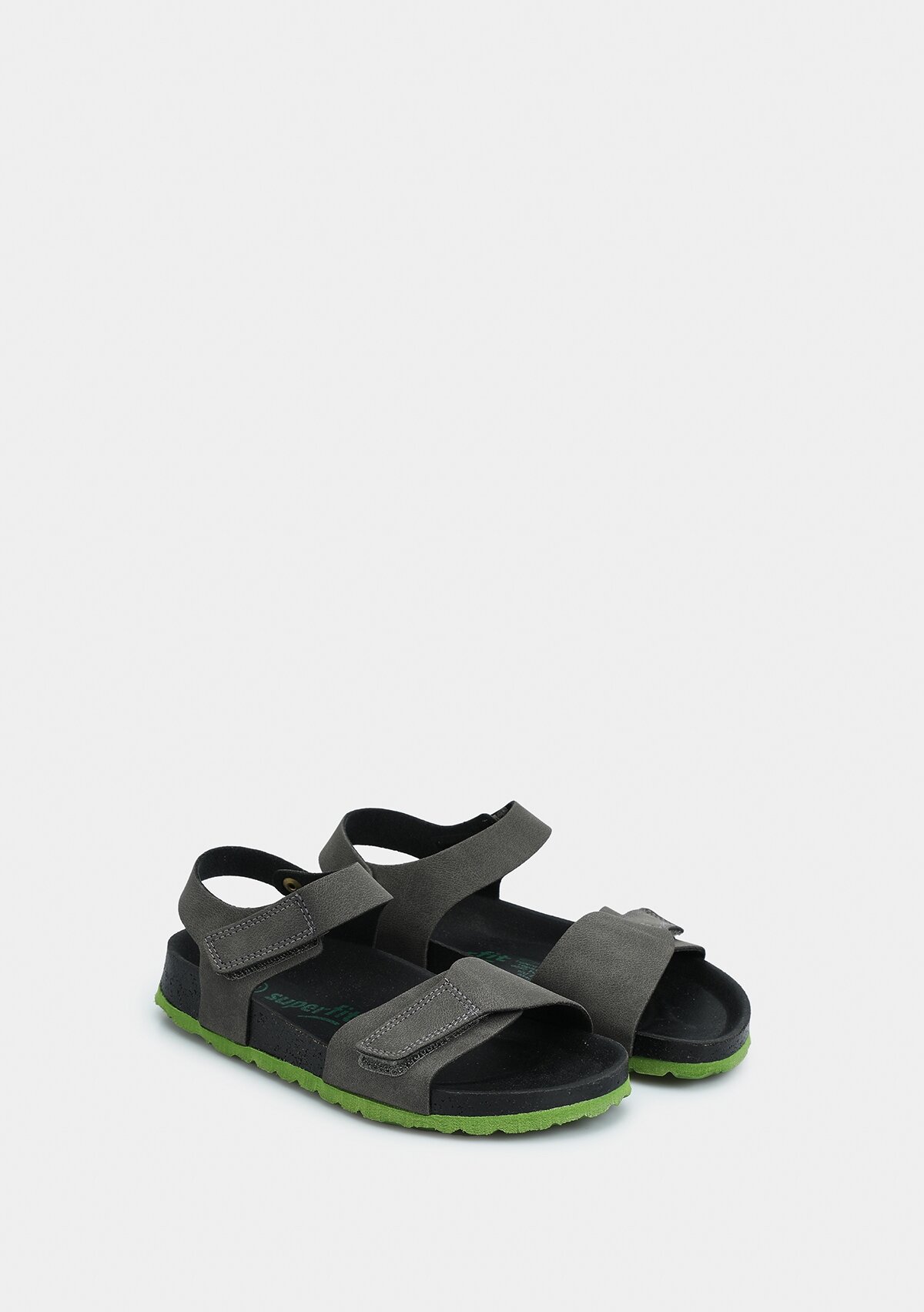 Siyah Erkek Çocuk Düz Sandalet