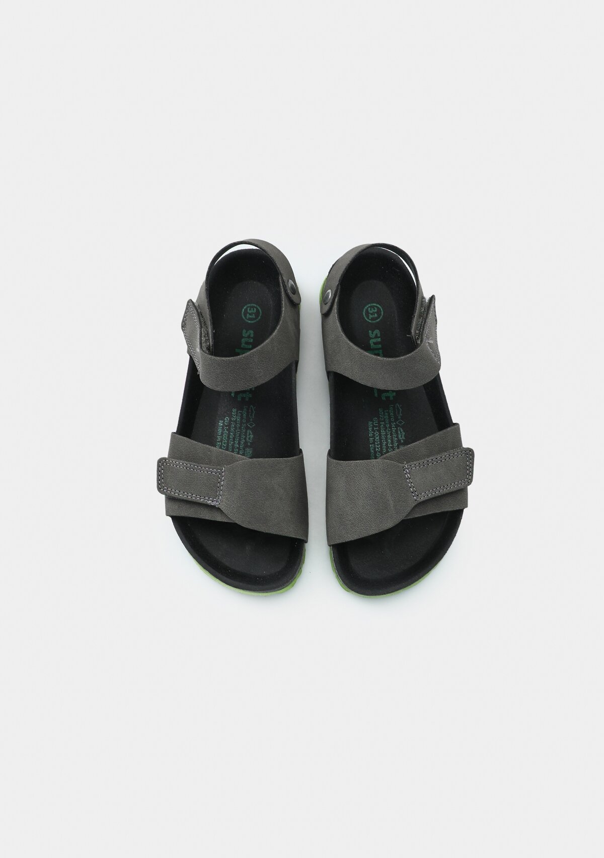 Siyah Erkek Çocuk Düz Sandalet