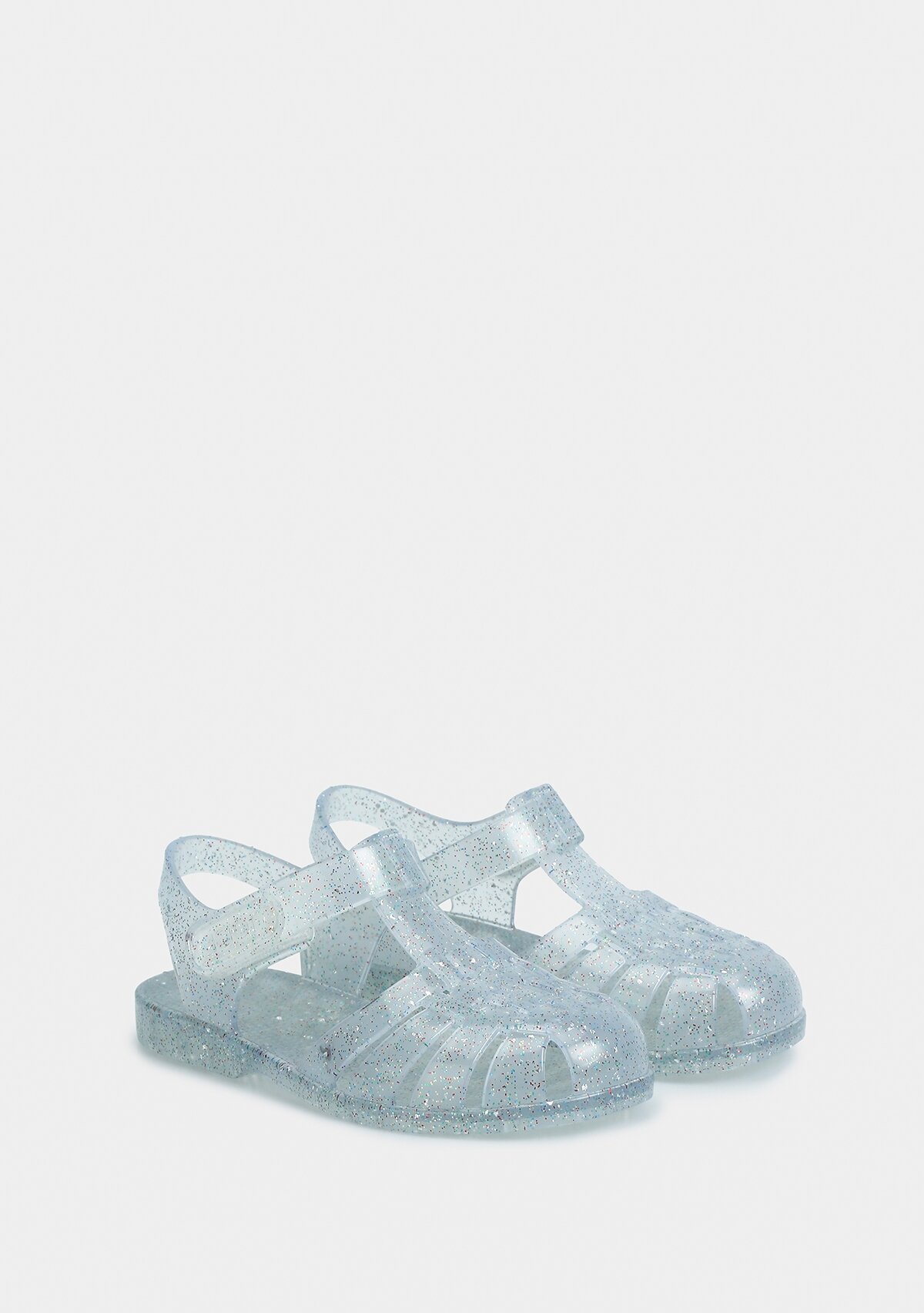 Beyaz Kız Çocuk Düz Sandalet