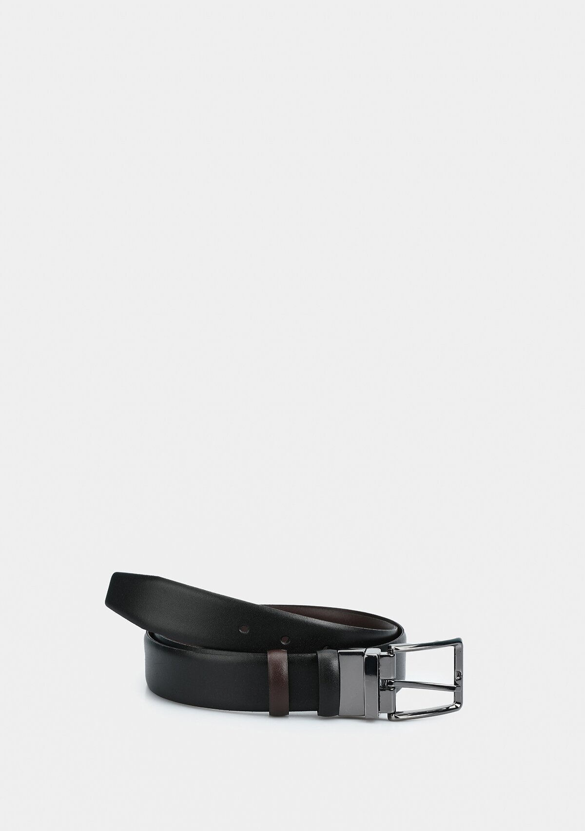 Siyah  Provoq 25 Çift Taraflı Deri Kemer