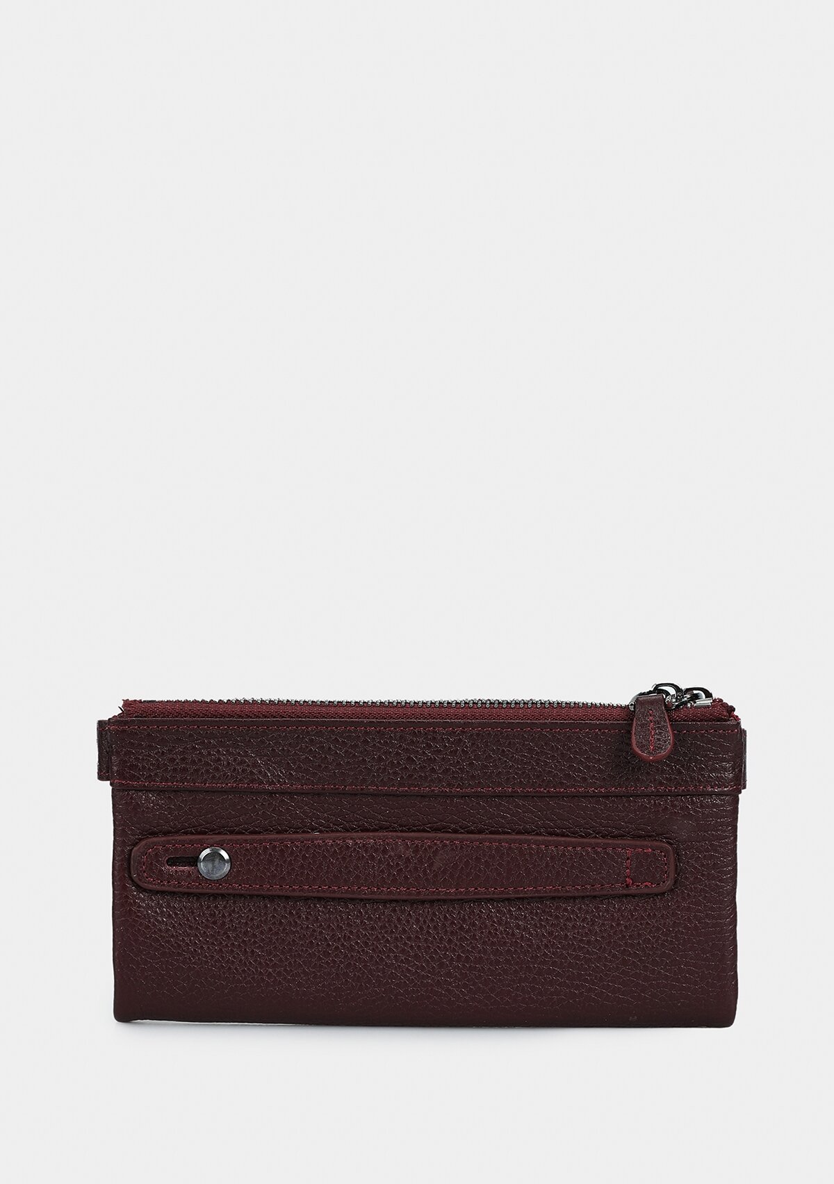 Bordo  Carrera 004 Çift Fermuarlı Flother Cüzdan Bordo