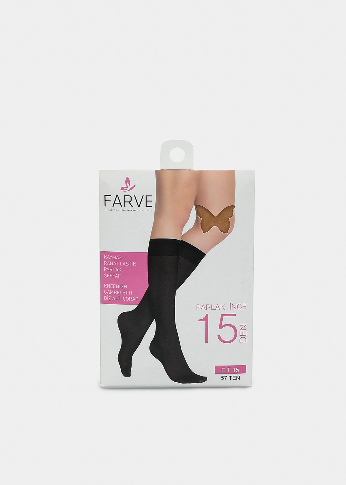 Ten  Farve Fit Diz Altı Çorap Ten