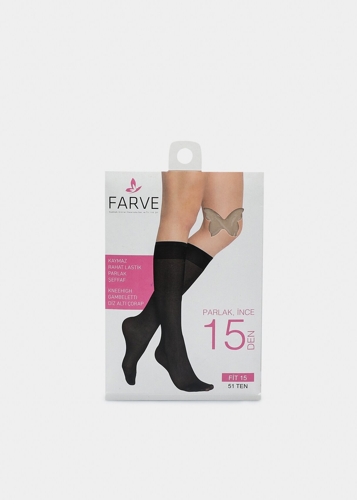 Ten  Farve Fit Diz Altı Çorap Ten