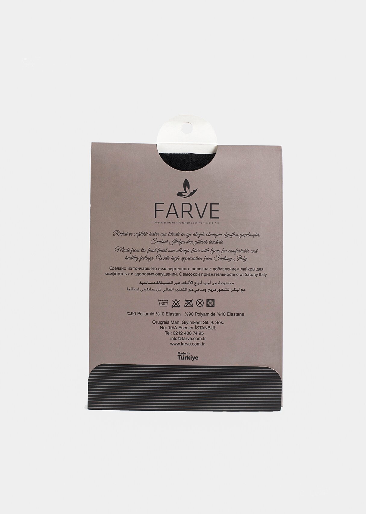 Siyah  Farve Puantiyeli Külotlu Çorap Siyah