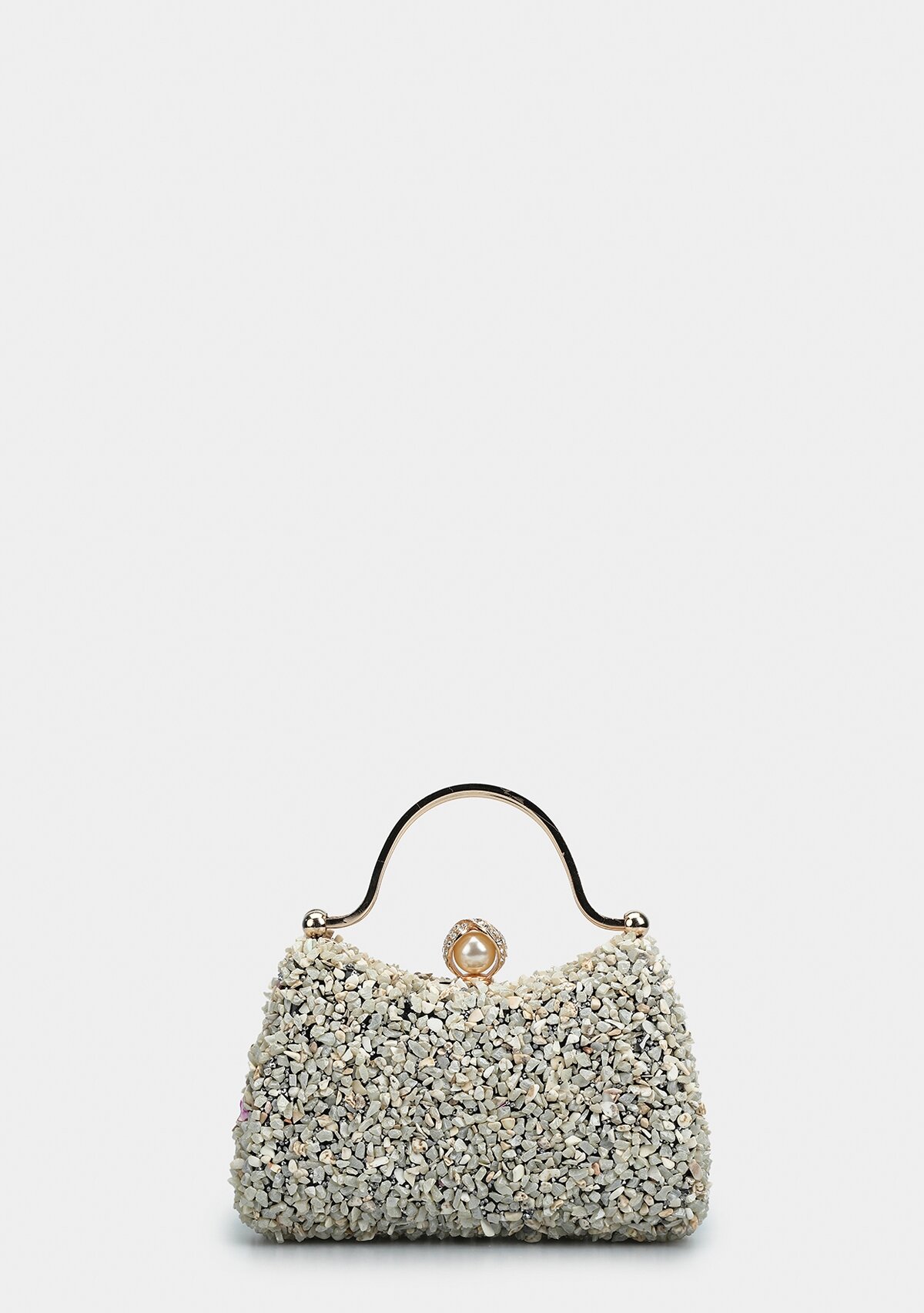 Bej Kadın Abiye Çanta