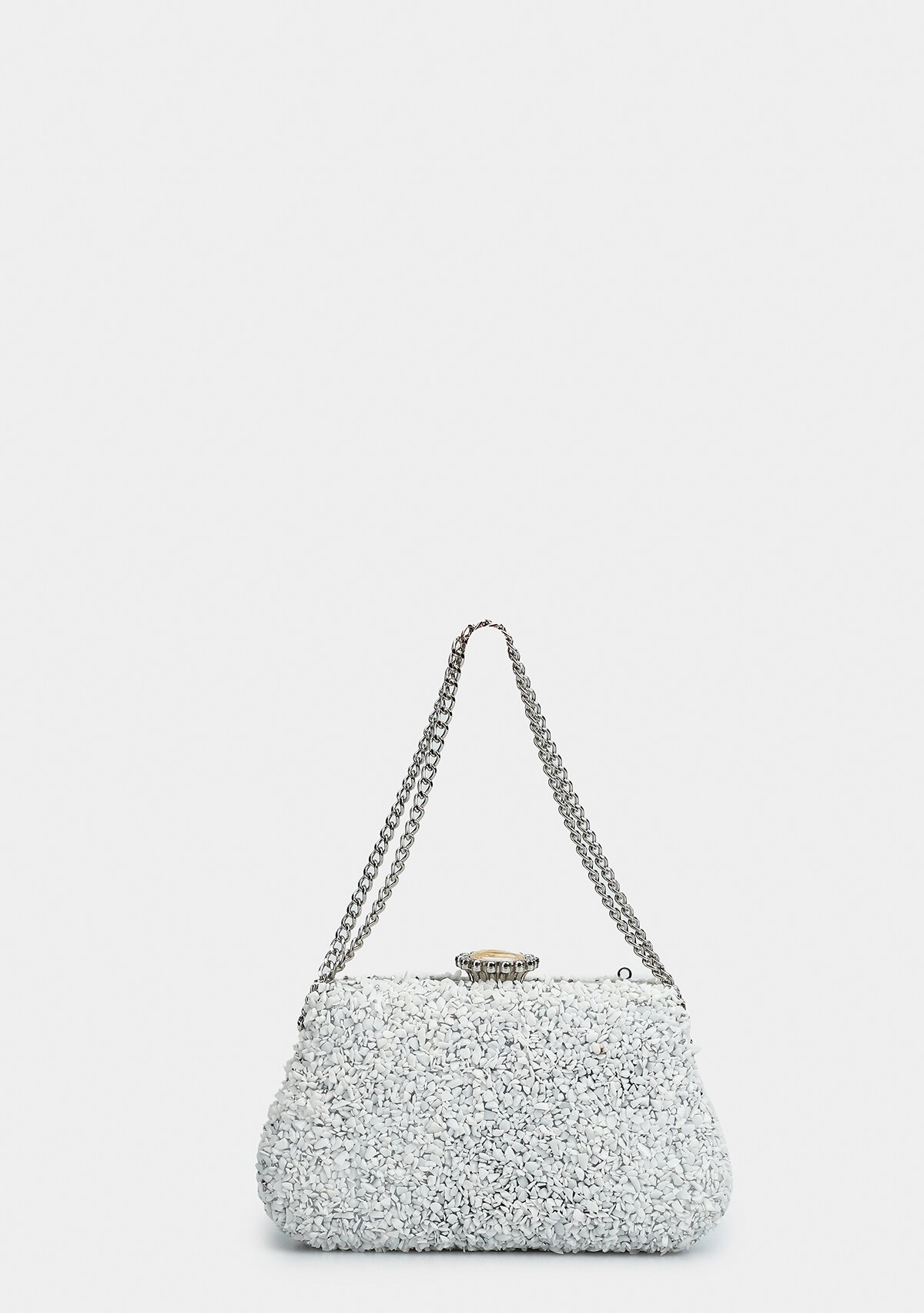 Beyaz Kadın Abiye Çanta