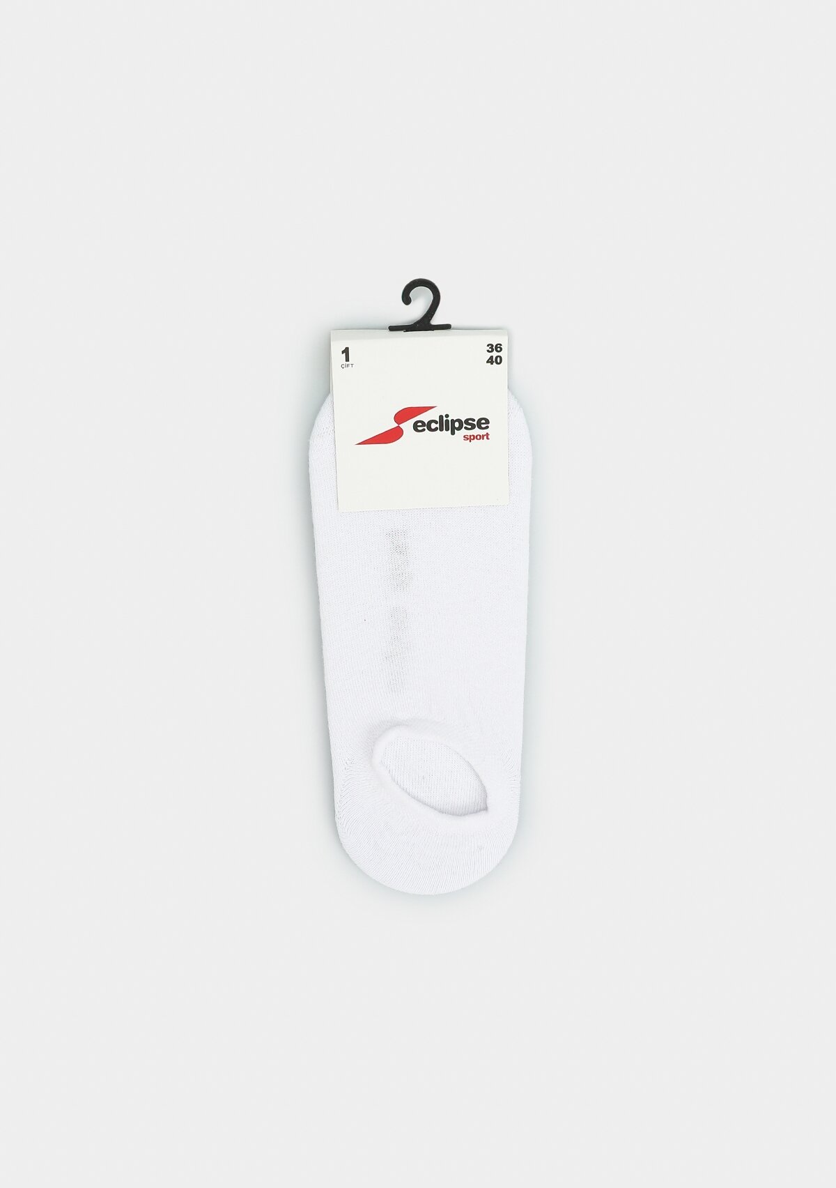 Beyaz  Eclipse Sport ES001 Beyaz Sneaker Tekli Çorap