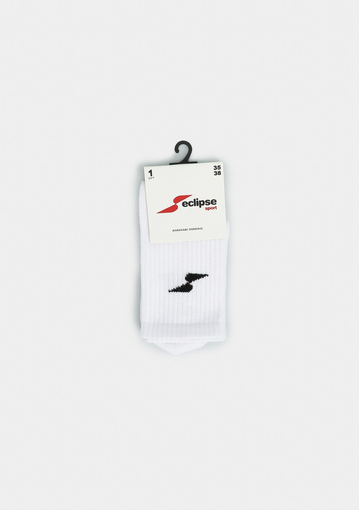 Beyaz  Eclipse Sport ES002 Beyaz Tenis Tekli Çorap