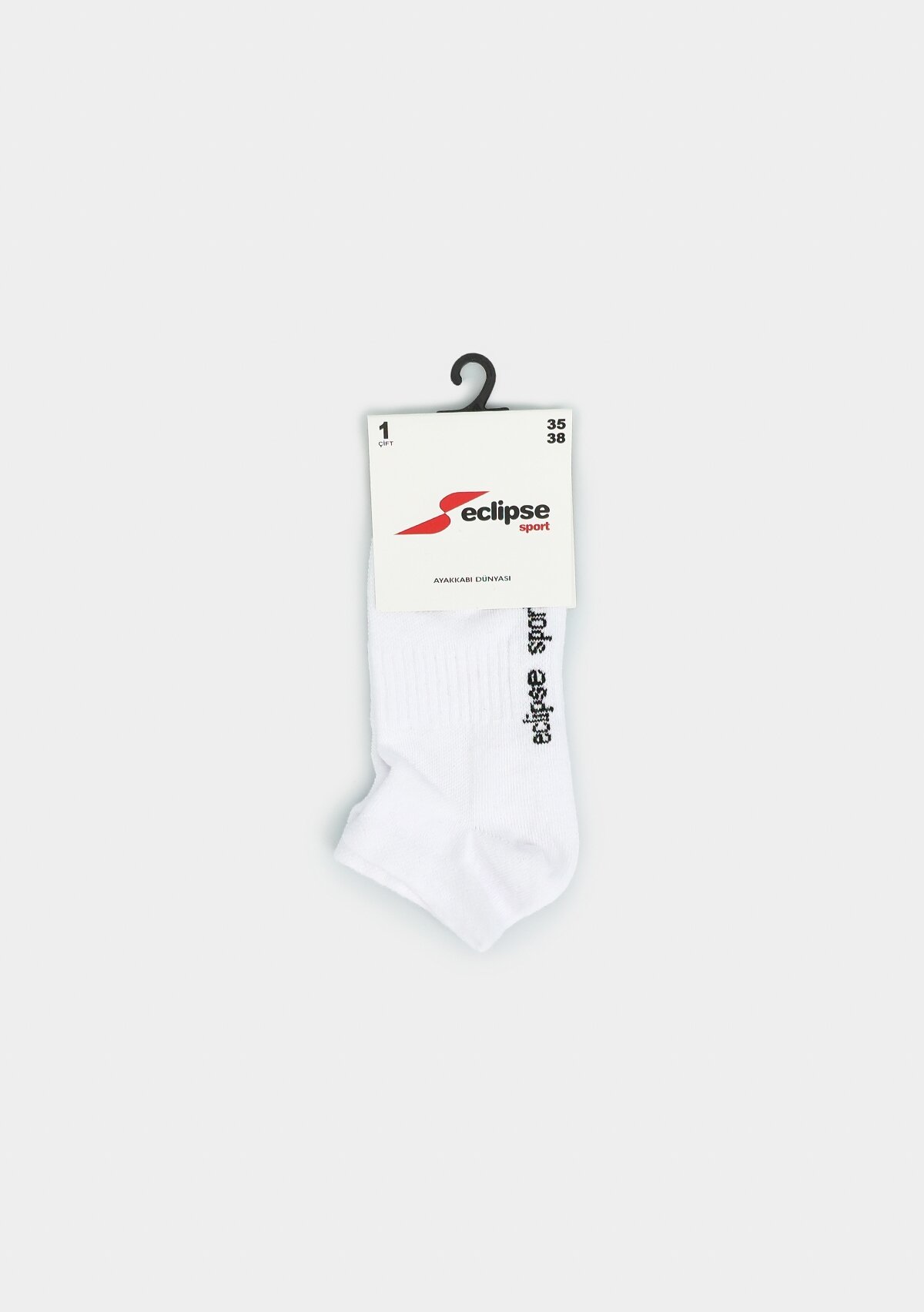 Beyaz  Eclipse Sport ES003 Beyaz Patik Tekli Çorap