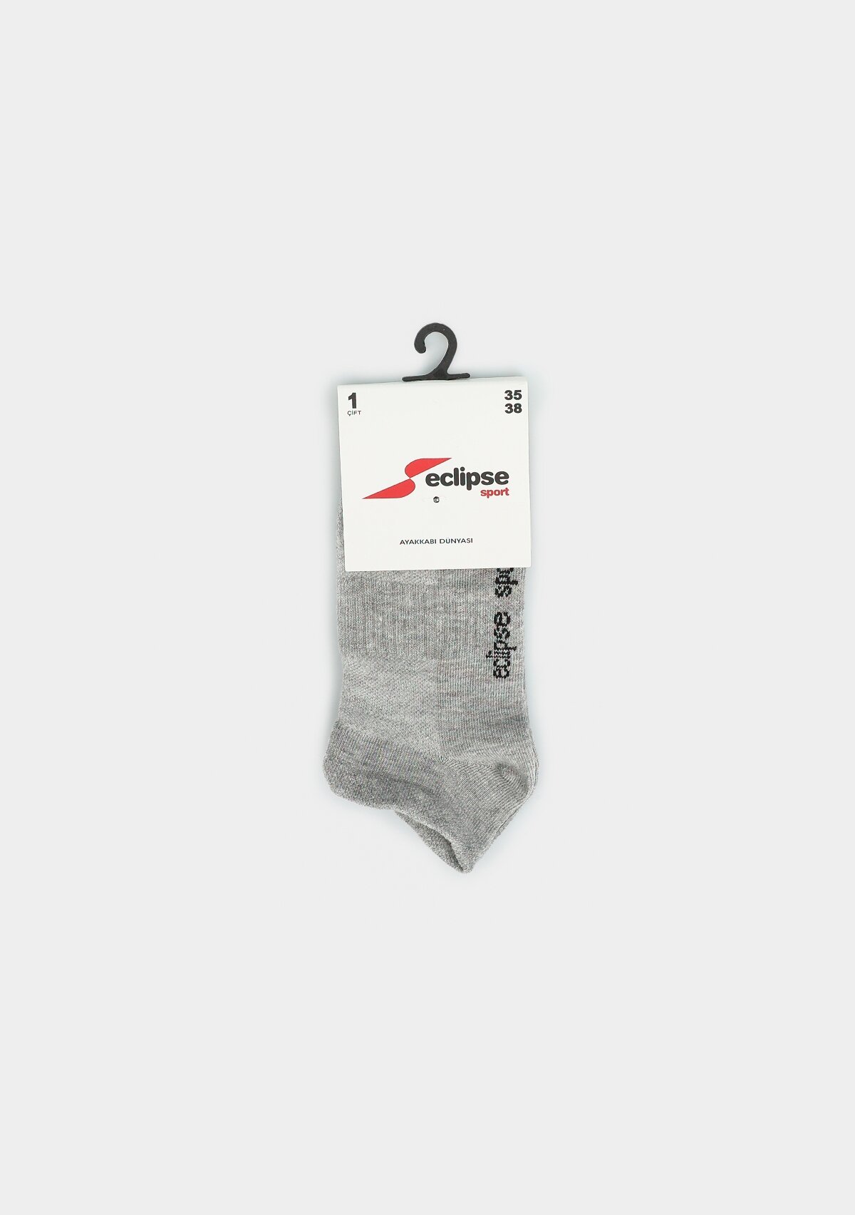 Gri  Eclipse Sport ES003 Gri Patik Tekli Çorap