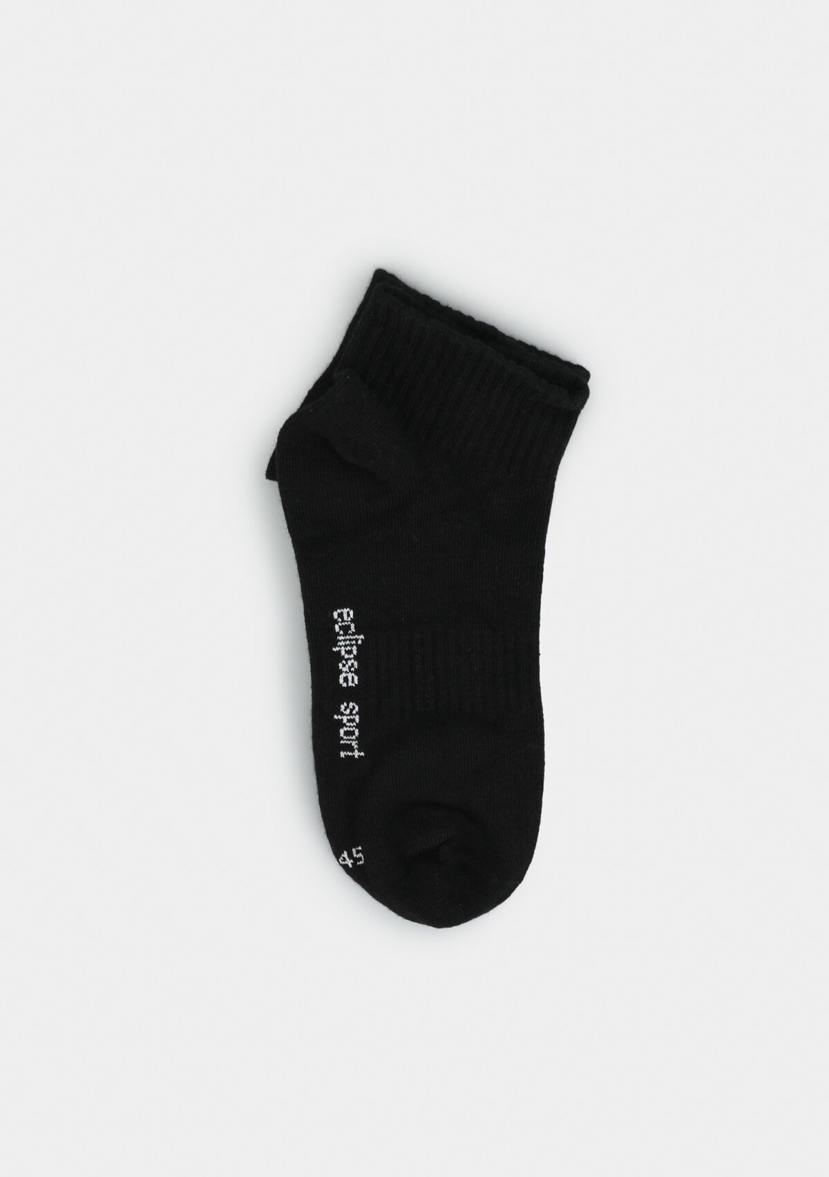 Beyaz  Eclipse Sport ES005 Siyah Yarım Spor Tekli Çorap