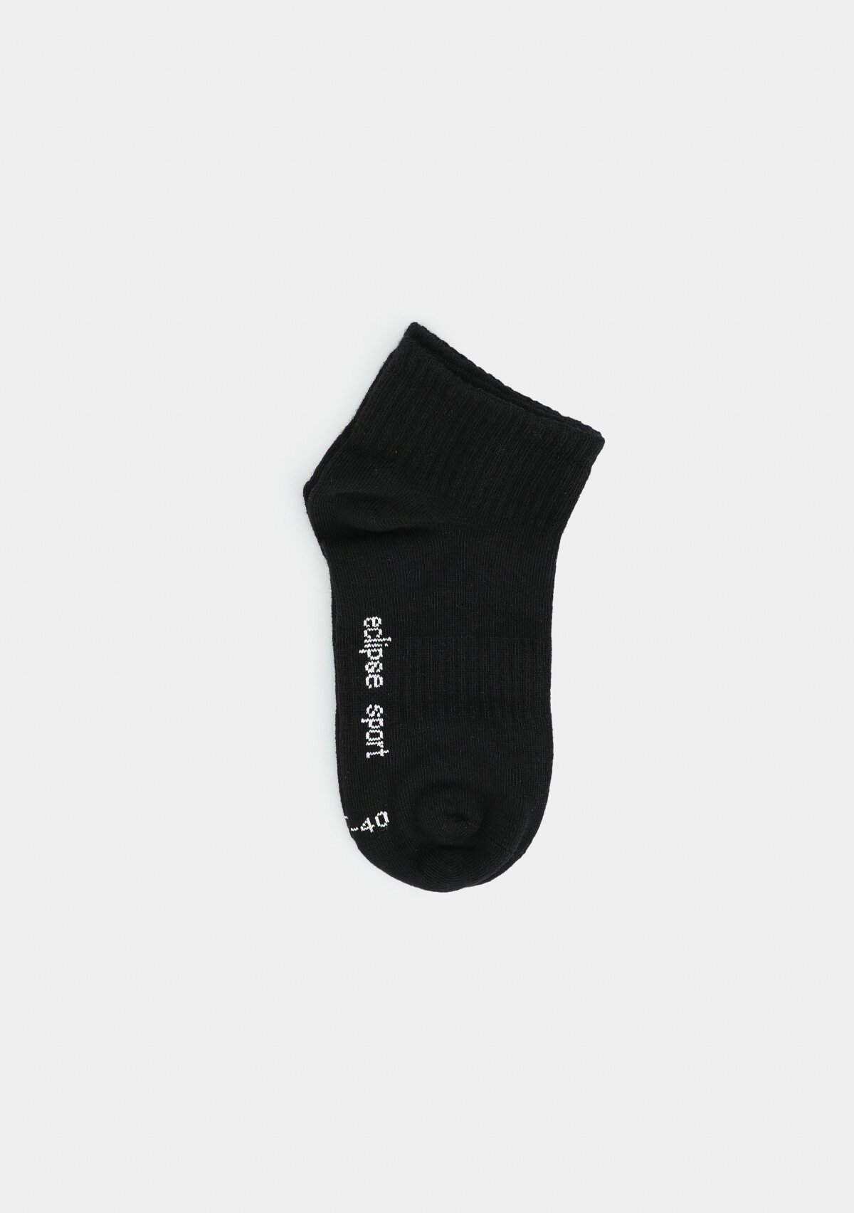Krem  Eclipse Sport ES005 Siyah Yarım Spor Tekli Çorap