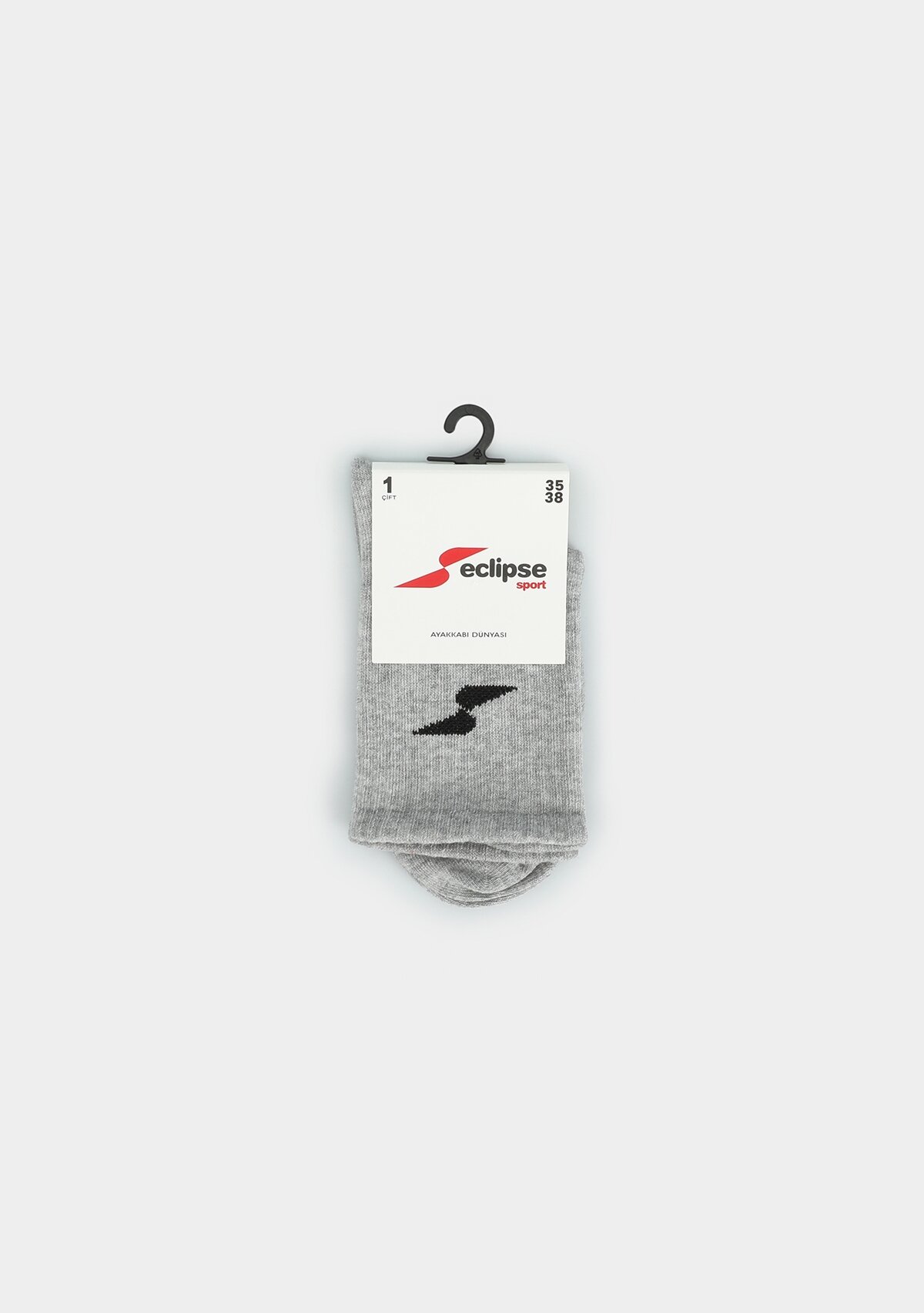 Gri  Eclipse Sport ES100 Gri Tenis Tekli Çorap ES100 35/38