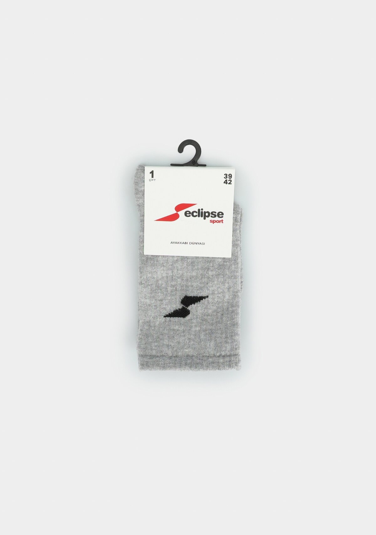 Gri  Eclipse Sport ES100 Gri Tenis Tekli Çorap ES100 39/42