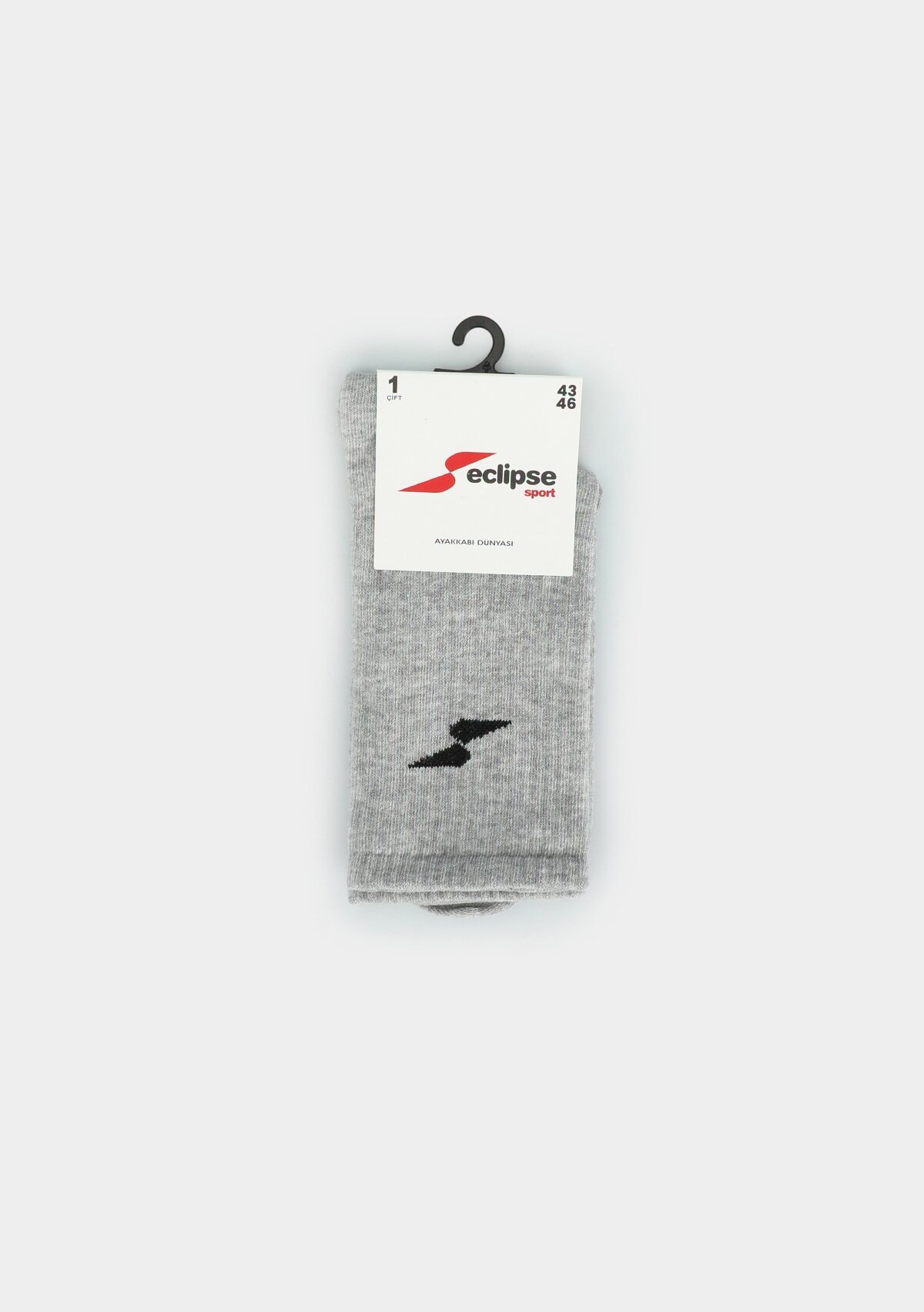 Gri  Eclipse Sport ES100 Gri Tenis Tekli Çorap ES100 43/46