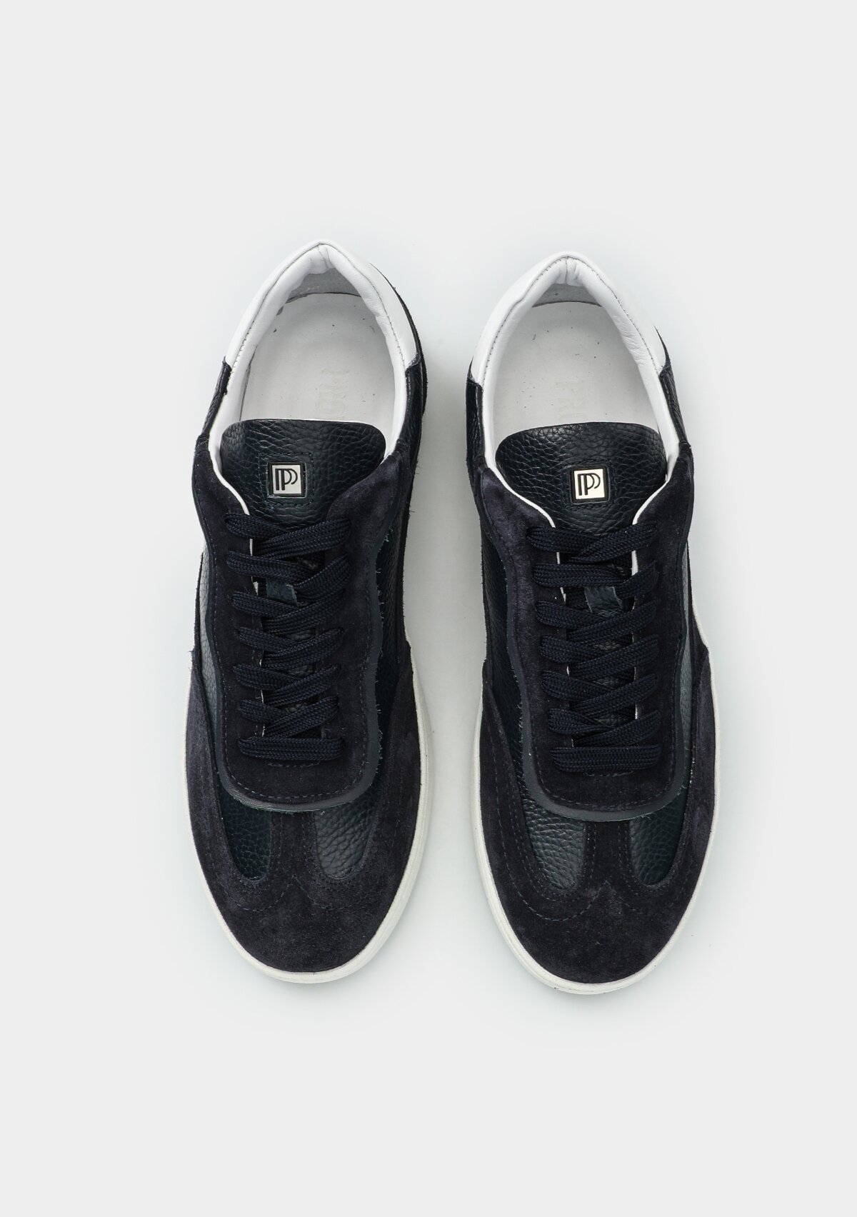 Lacivert Deri Erkek Sneaker