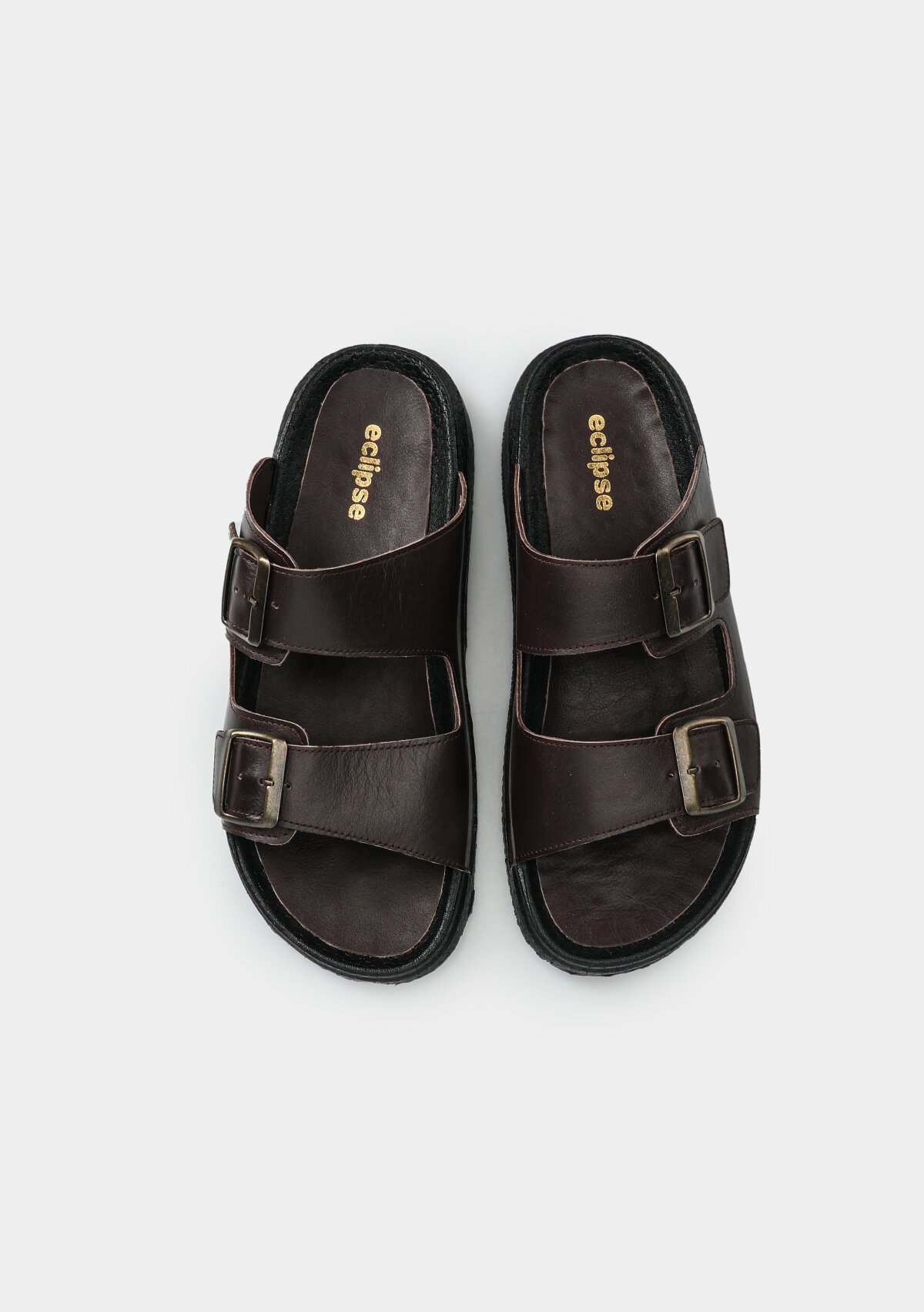 Kahve Deri Erkek Konfor Terlik