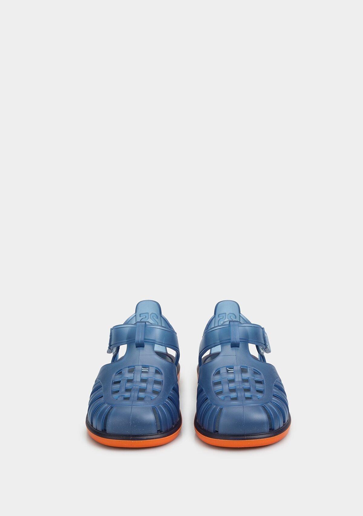 Lacivert-Turuncu Kız Çocuk Düz Sandalet