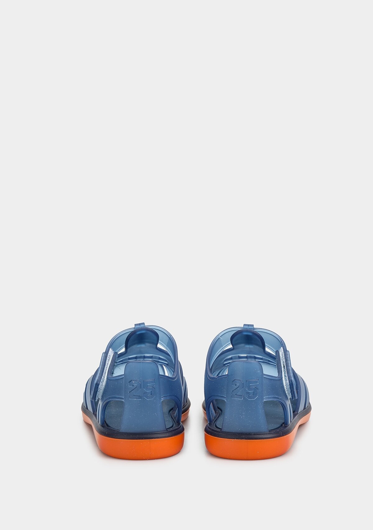 Lacivert-Turuncu Kız Çocuk Düz Sandalet