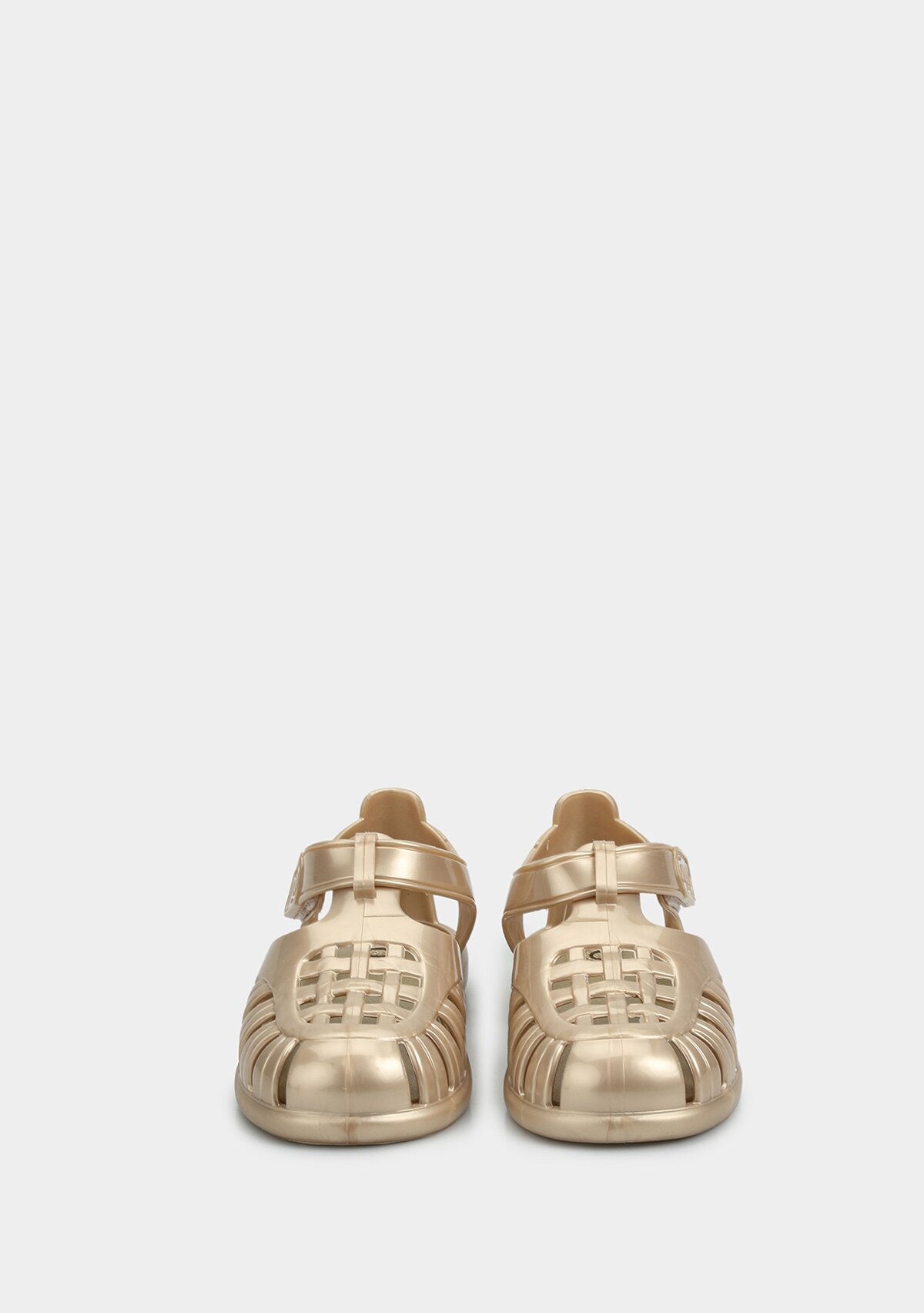 Platin Kız Çocuk Düz Sandalet