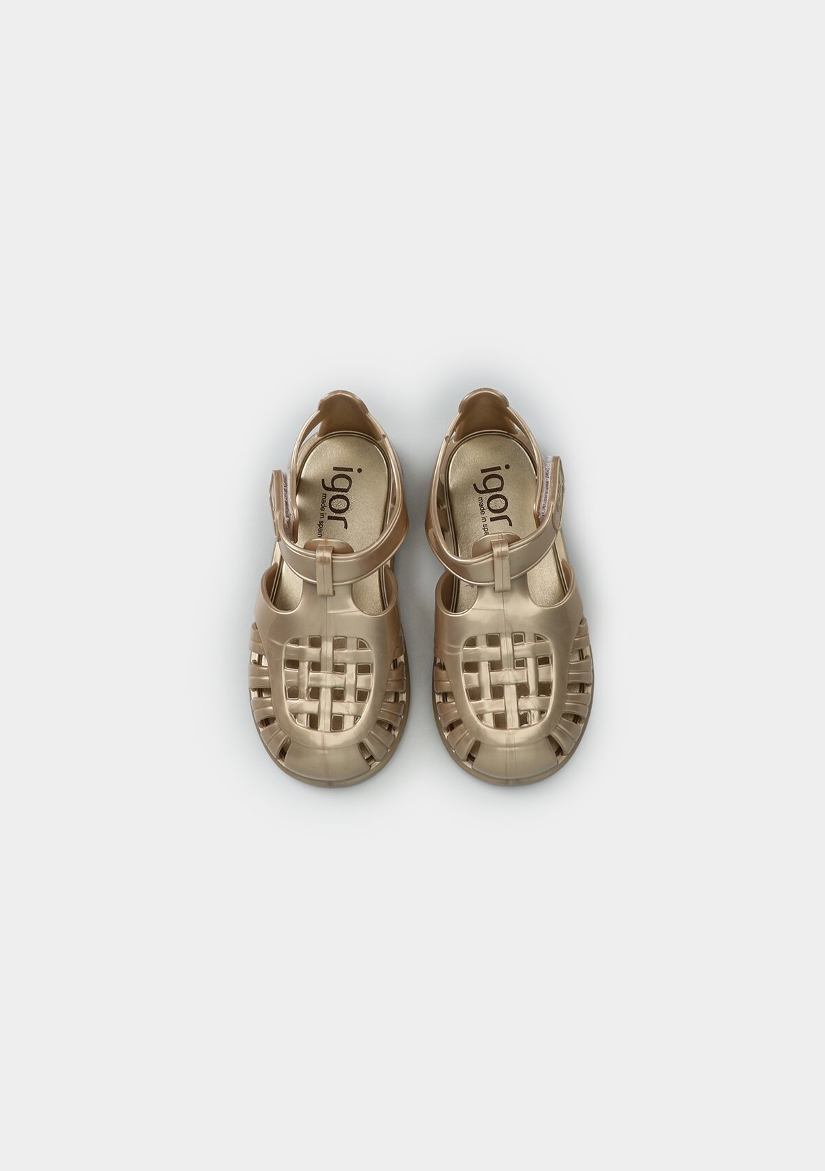 Platin Kız Çocuk Düz Sandalet