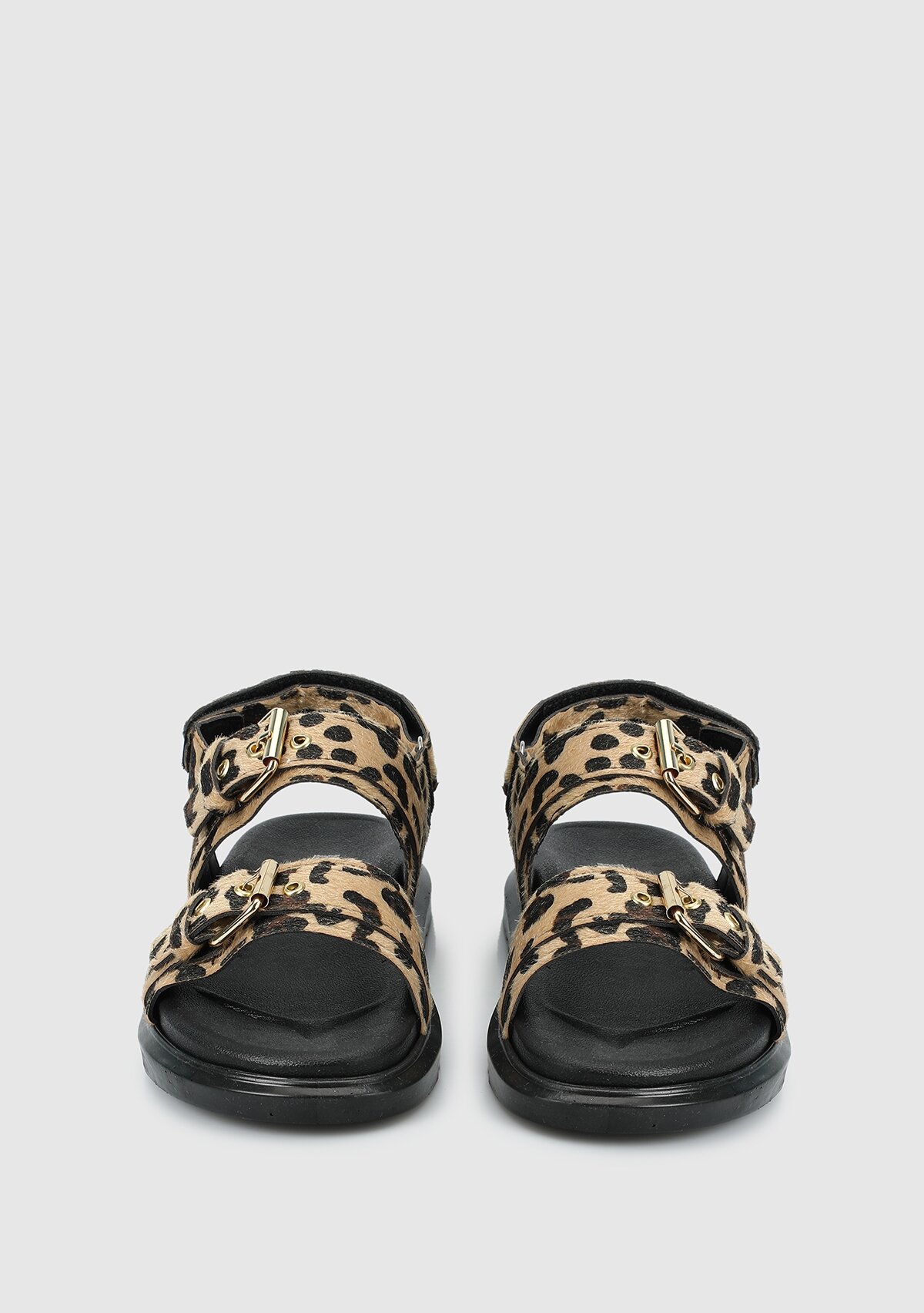 Leopar Kadın Düz Sandalet