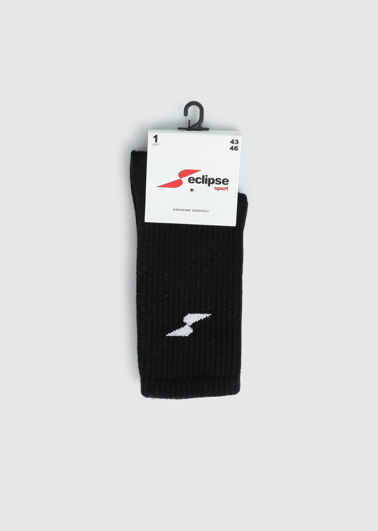Siyah  Eclipse Sport ES002 Siyah Tenis Tekli Çorap