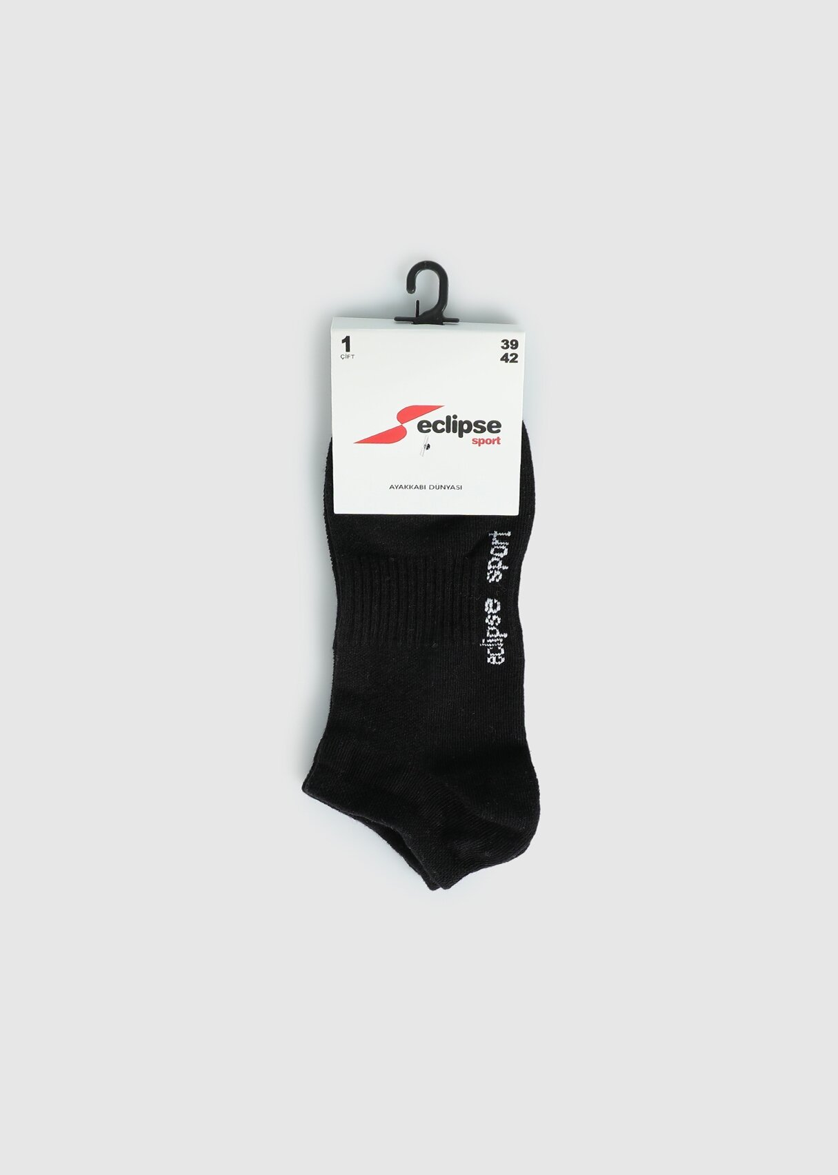 Siyah  Eclipse Sport ES003 Siyah Patik Tekli Çorap