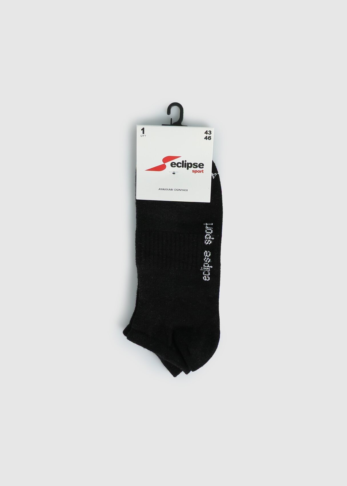 Siyah  Eclipse Sport ES003 Siyah Patik Tekli Çorap