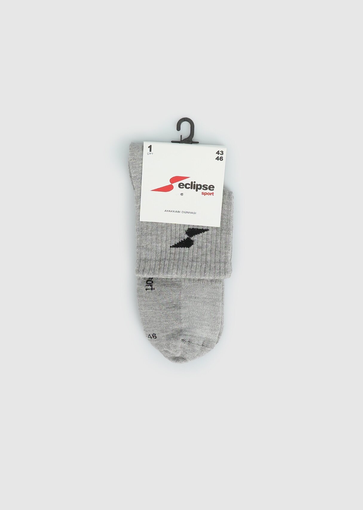 Gri  Eclipse Sport ES004 GRİ Quarter Tekli Çorap
